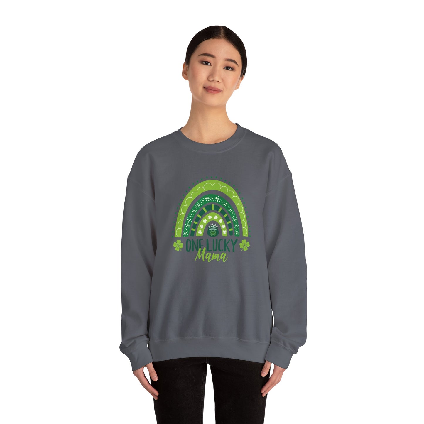 One Lucky Mama Crewneck Sweatshirt - St. Patrick's Day Design