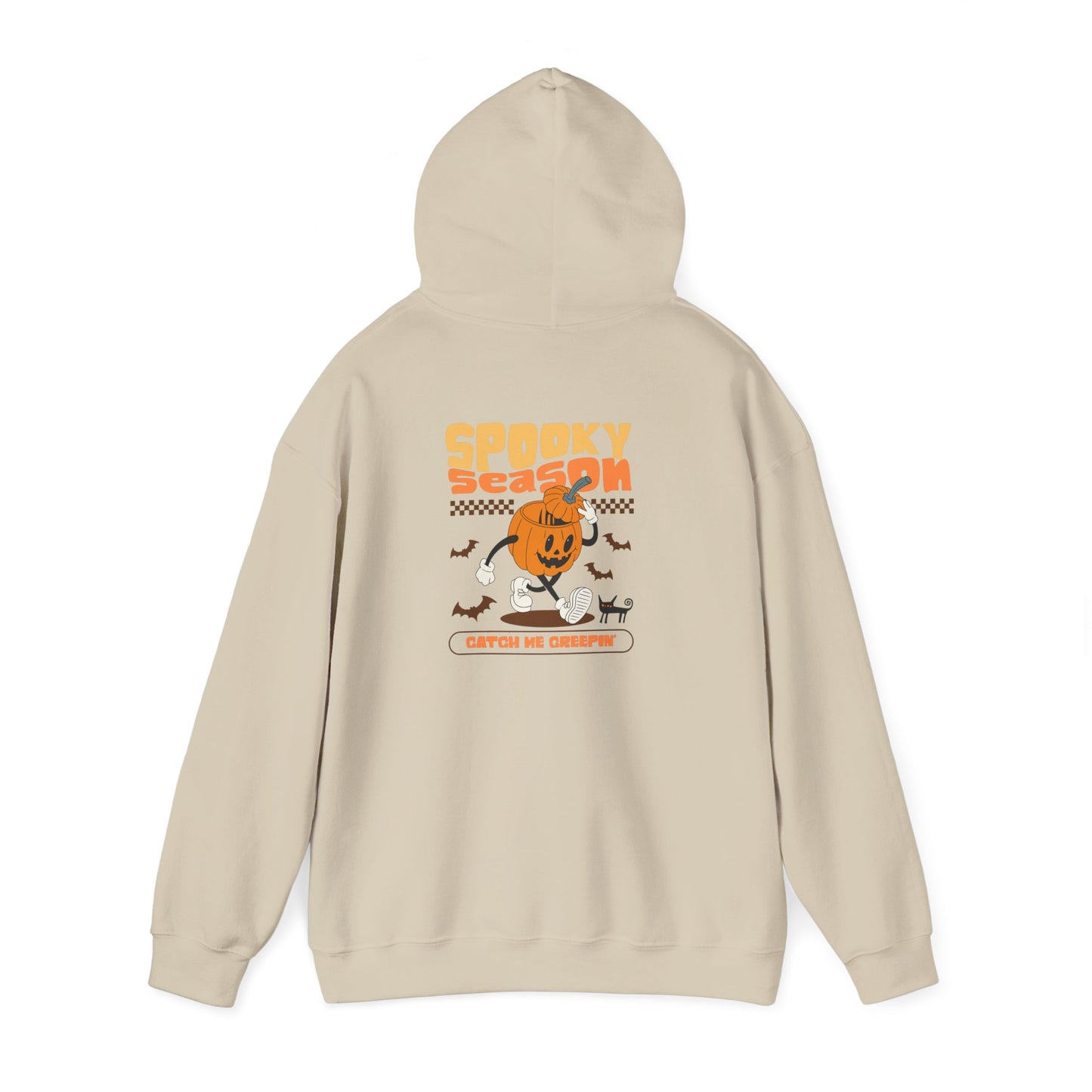 Spooky Season Unisex Hoodie, Halloween Sweatshirt, Cozy Fall Layer, Graphic Pullover, Perfect for Bonfires, Trick or Treat
