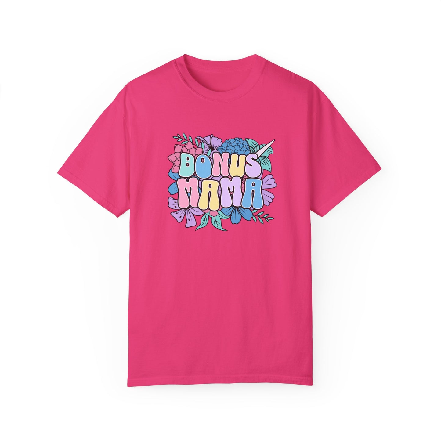 Bonus Mama Flower Graphic Unisex T-Shirt - Perfect Gift for Mother's Day