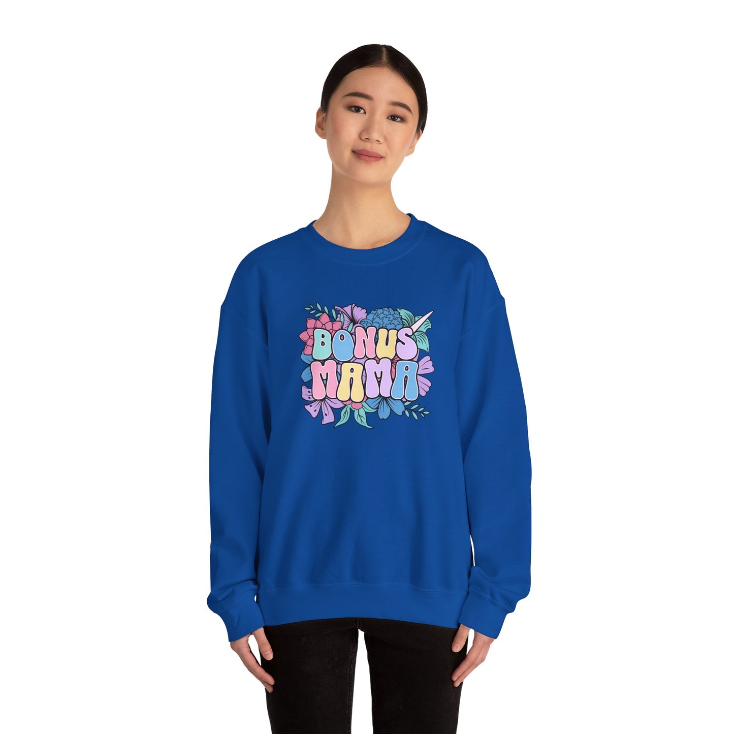 Bonus Mama Floral Sweatshirt | Unisex Heavy Blend™ Crewneck
