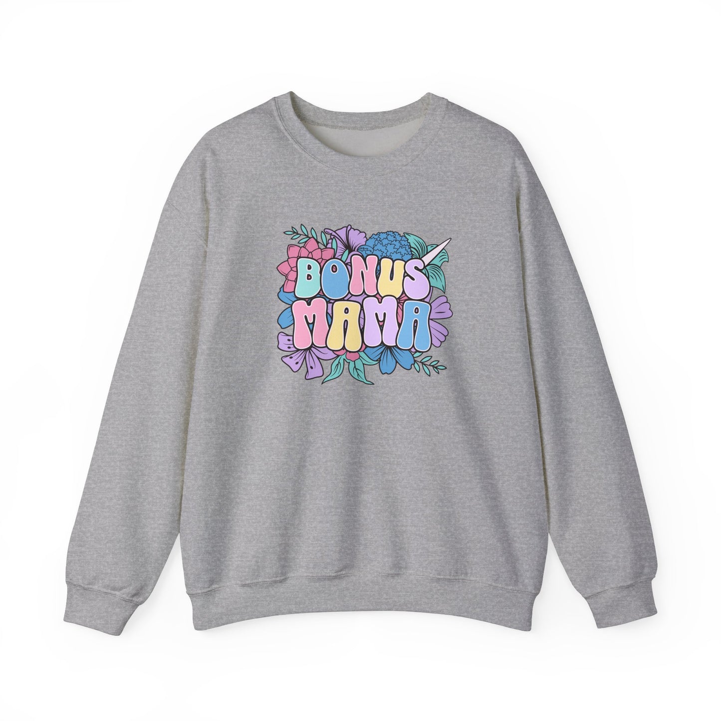 Bonus Mama Floral Sweatshirt | Unisex Heavy Blend™ Crewneck