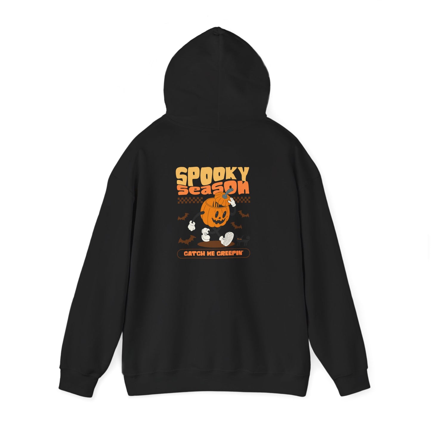 Spooky Season Unisex Hoodie, Halloween Sweatshirt, Cozy Fall Layer, Graphic Pullover, Perfect for Bonfires, Trick or Treat