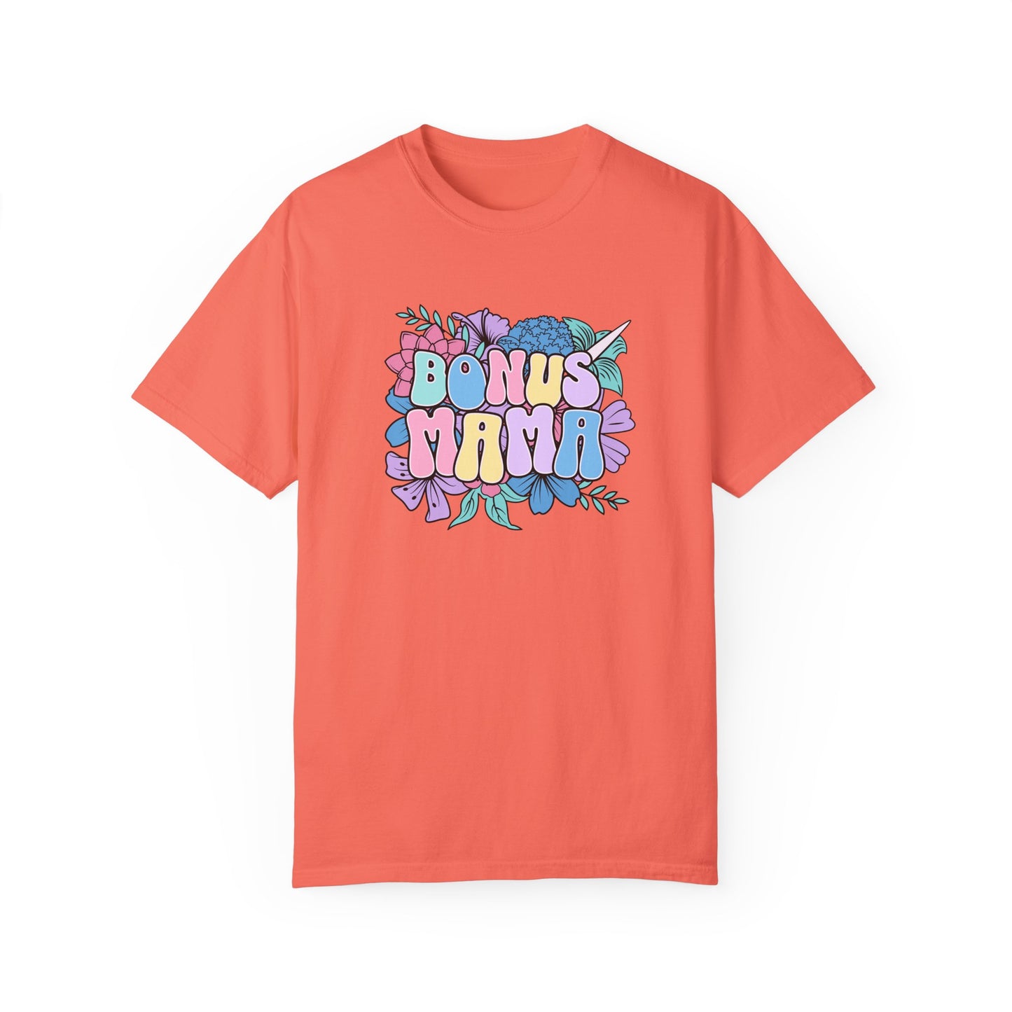 Bonus Mama Flower Graphic Unisex T-Shirt - Perfect Gift for Mother's Day