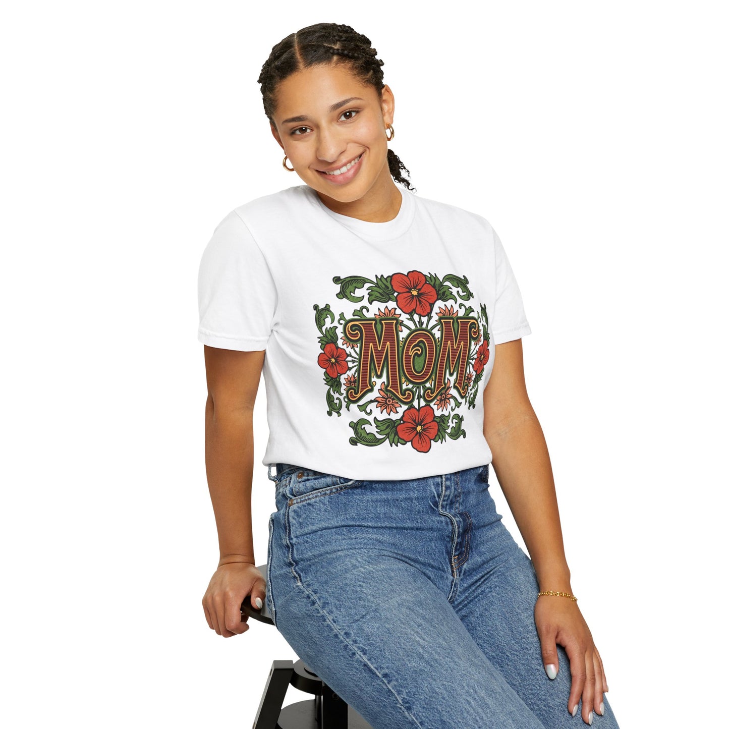 Mom Floral Graphic Unisex Comfort Colors T-Shirt - Perfect Gift for Mother's Day
