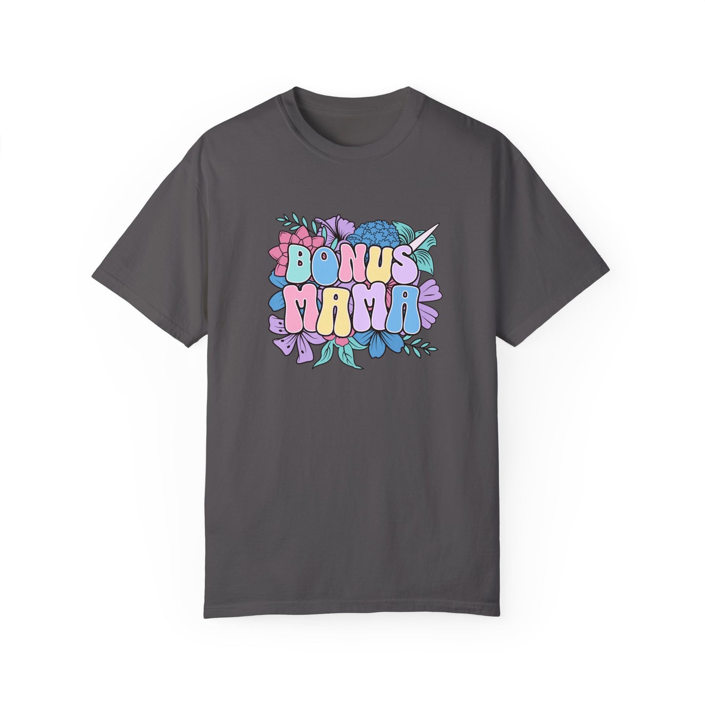 Bonus Mama Flower Graphic Unisex T-Shirt - Perfect Gift for Mother's Day