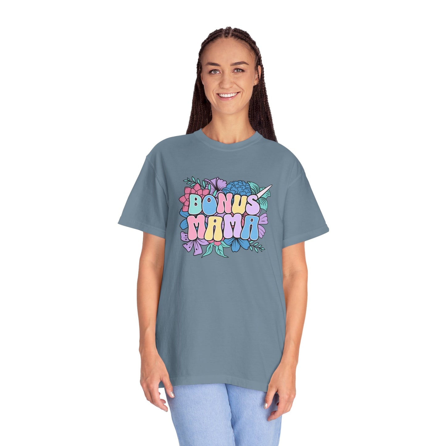 Bonus Mama Flower Graphic Unisex T-Shirt - Perfect Gift for Mother's Day