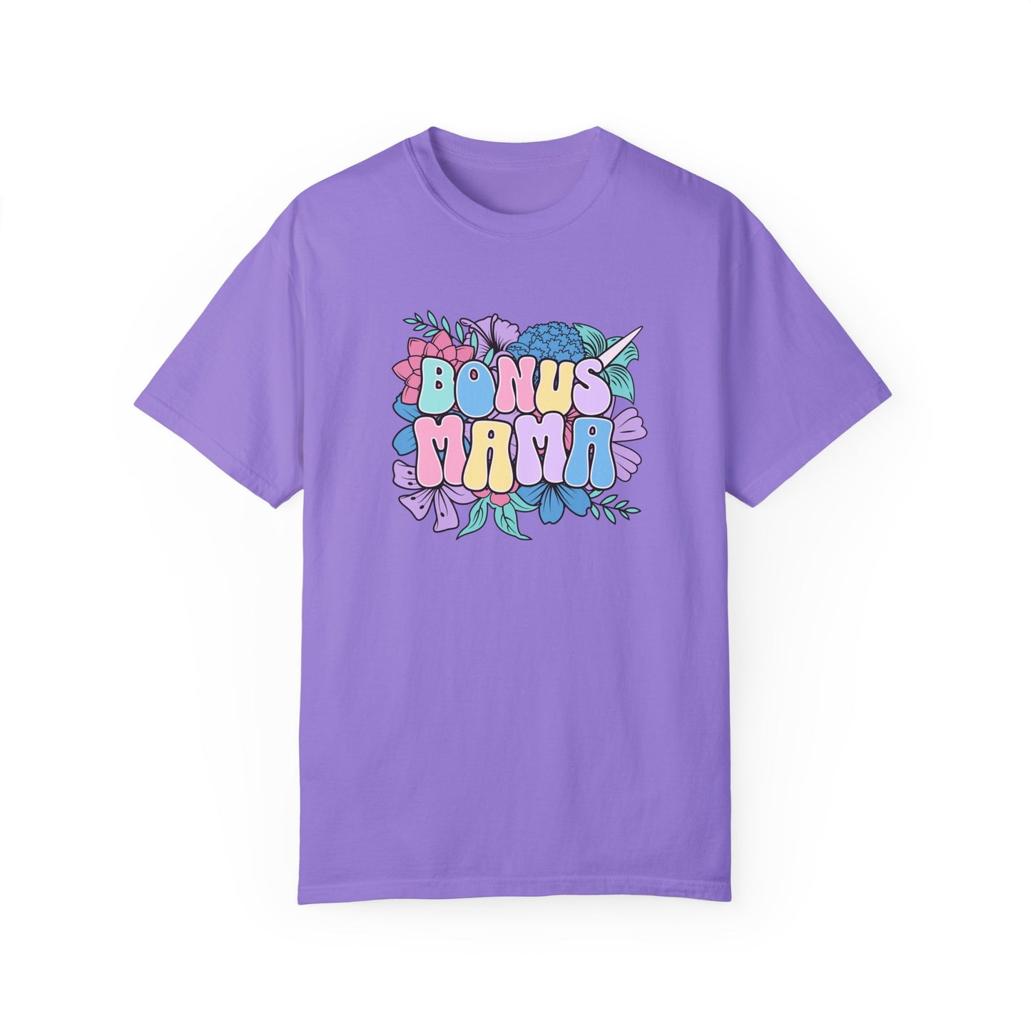 Bonus Mama Flower Graphic Unisex T-Shirt - Perfect Gift for Mother's Day