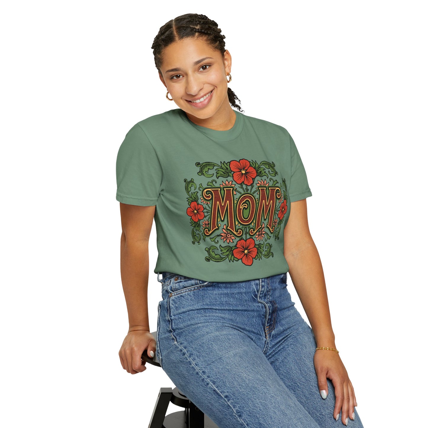 Mom Floral Graphic Unisex Comfort Colors T-Shirt - Perfect Gift for Mother's Day