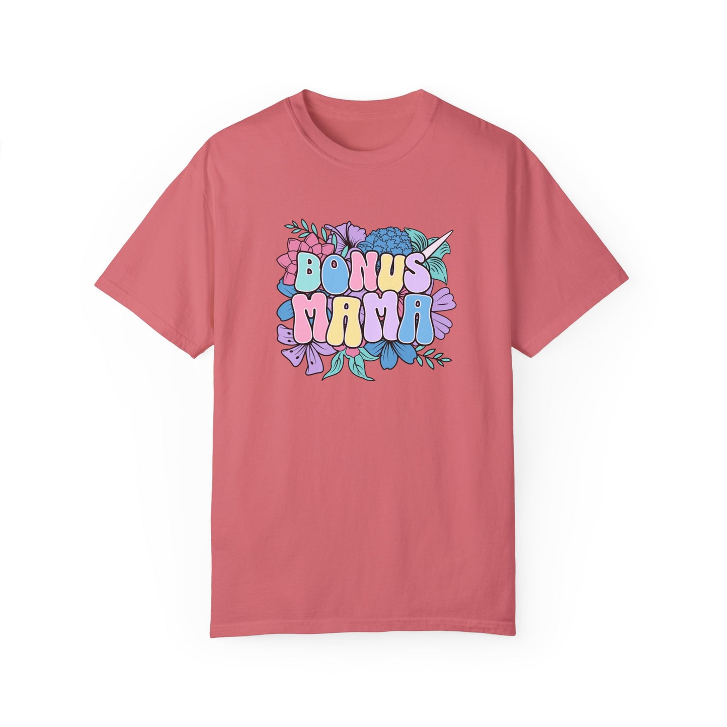 Bonus Mama Flower Graphic Unisex T-Shirt - Perfect Gift for Mother's Day