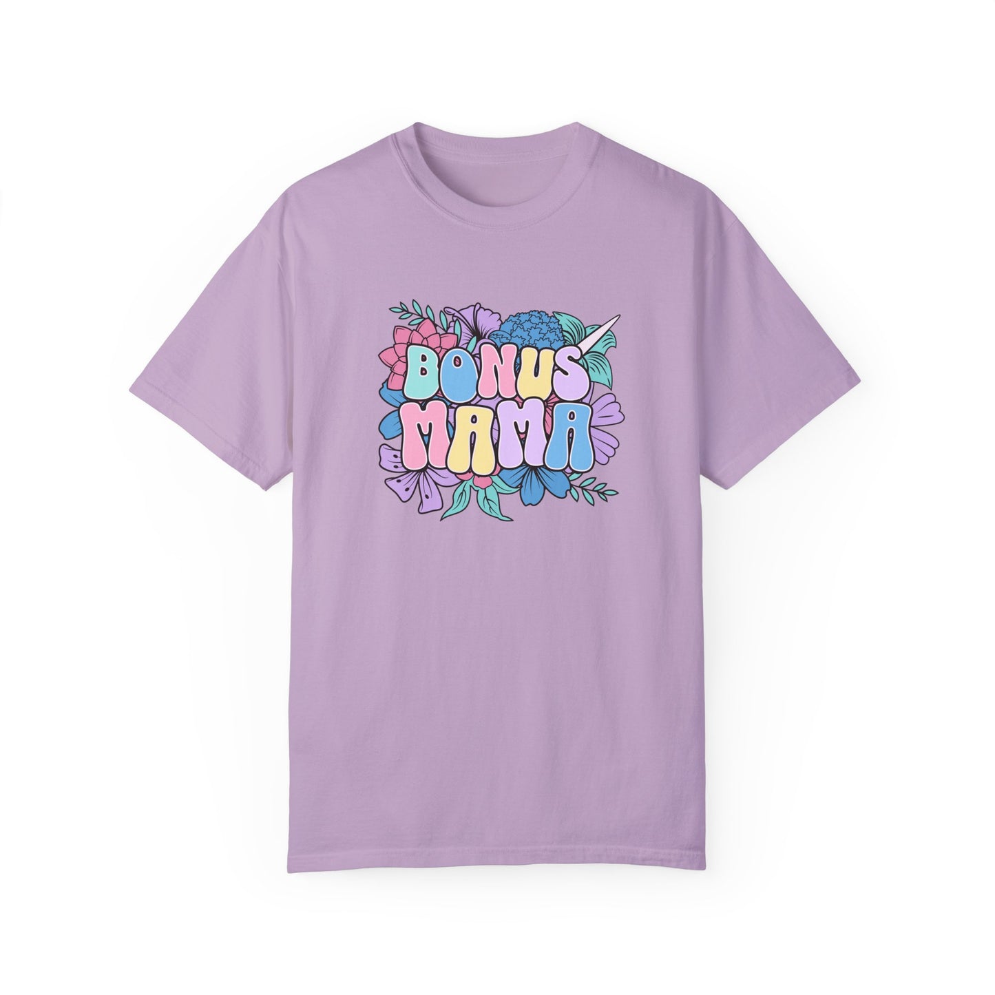 Bonus Mama Flower Graphic Unisex T-Shirt - Perfect Gift for Mother's Day