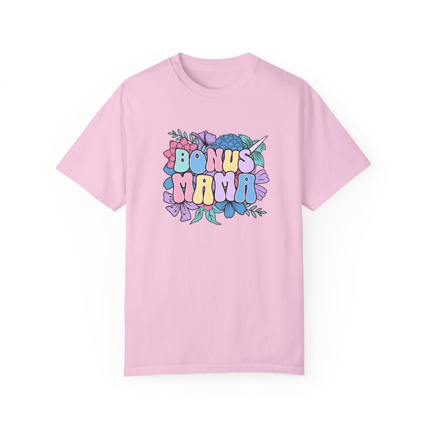 Bonus Mama Flower Graphic Unisex T-Shirt - Perfect Gift for Mother's Day