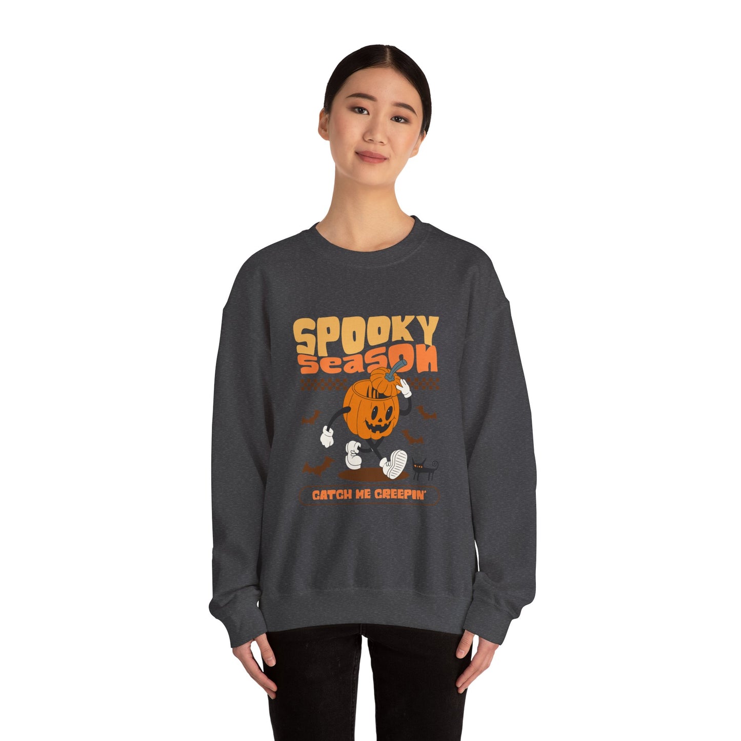 Cozy Spooky Season Sweatshirt, Halloween Crewneck, Pumpkin Sweater, Fall Fashion, Unisex Casual Wear