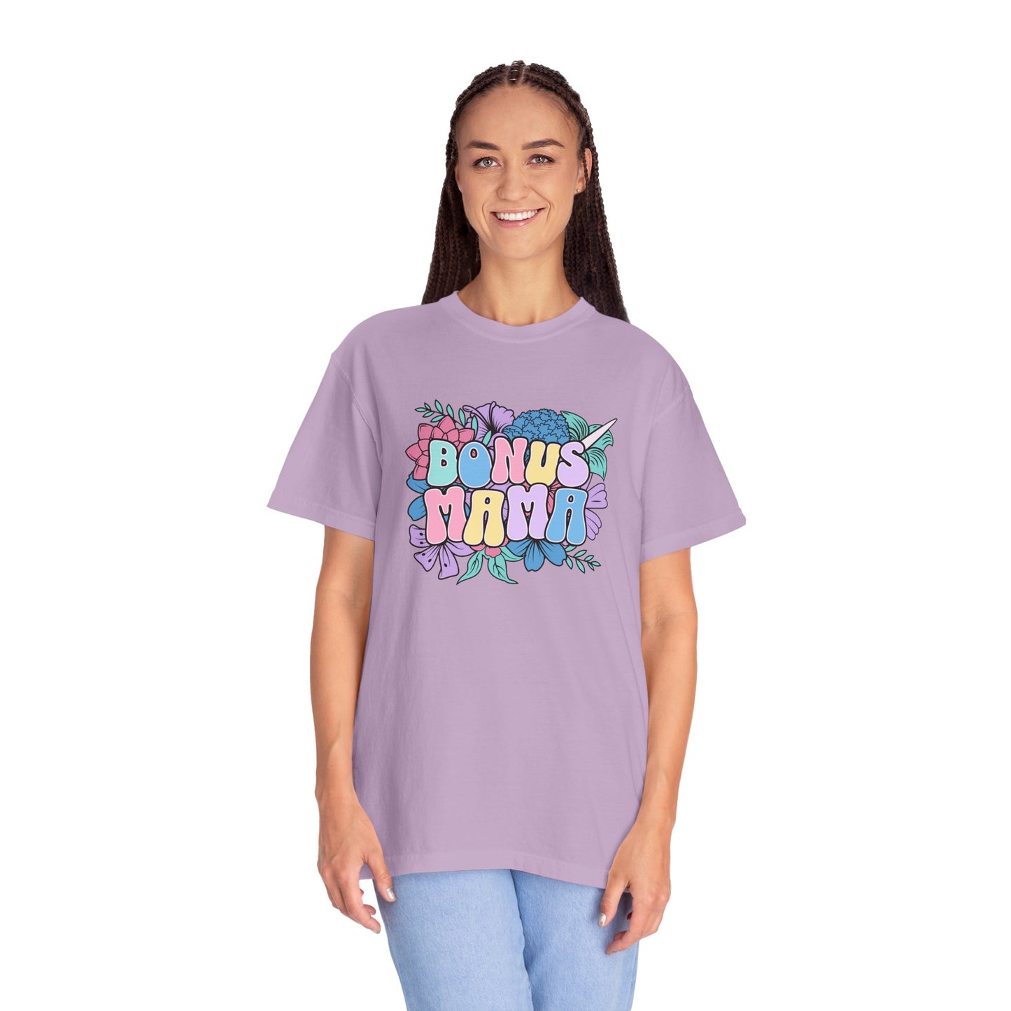 Bonus Mama Flower Graphic Unisex T-Shirt - Perfect Gift for Mother's Day