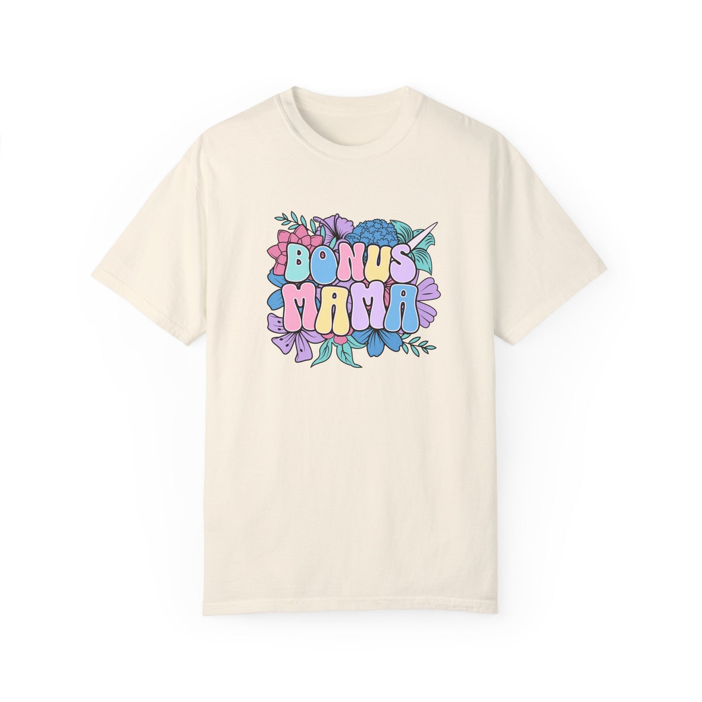Bonus Mama Flower Graphic Unisex T-Shirt - Perfect Gift for Mother's Day