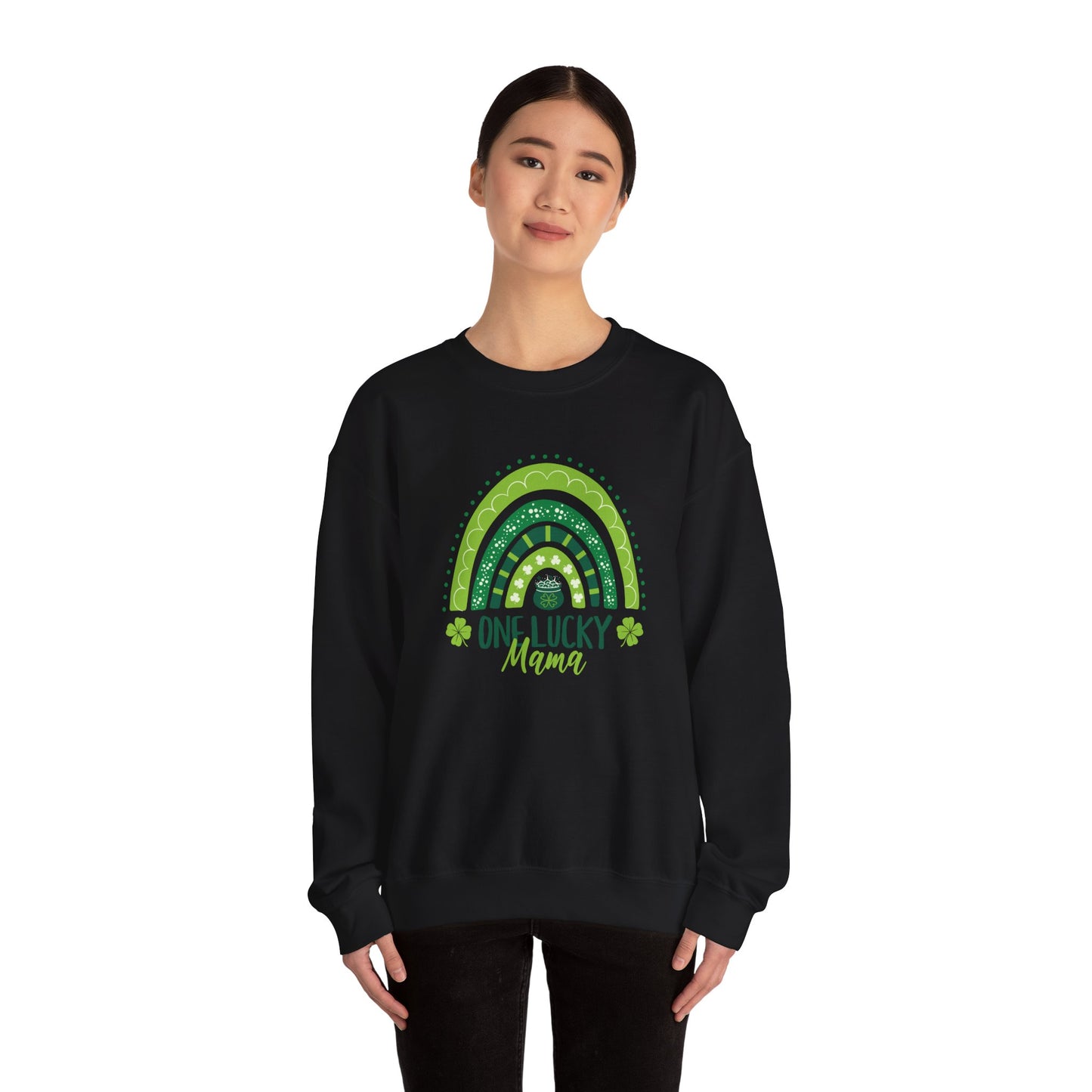 One Lucky Mama Crewneck Sweatshirt - St. Patrick's Day Design
