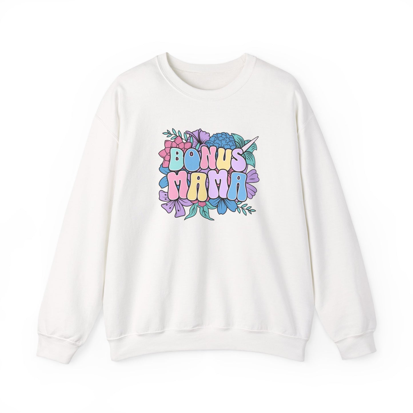Bonus Mama Floral Sweatshirt | Unisex Heavy Blend™ Crewneck