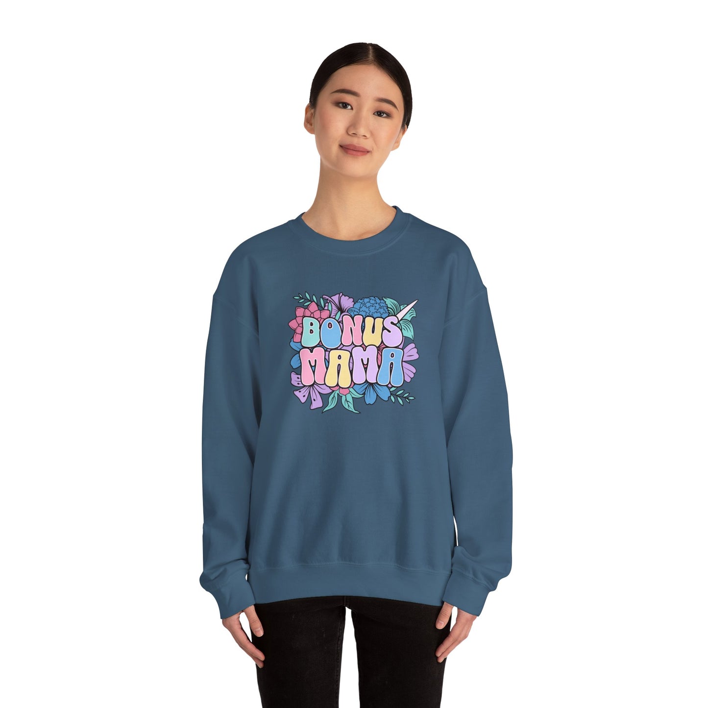 Bonus Mama Floral Sweatshirt | Unisex Heavy Blend™ Crewneck