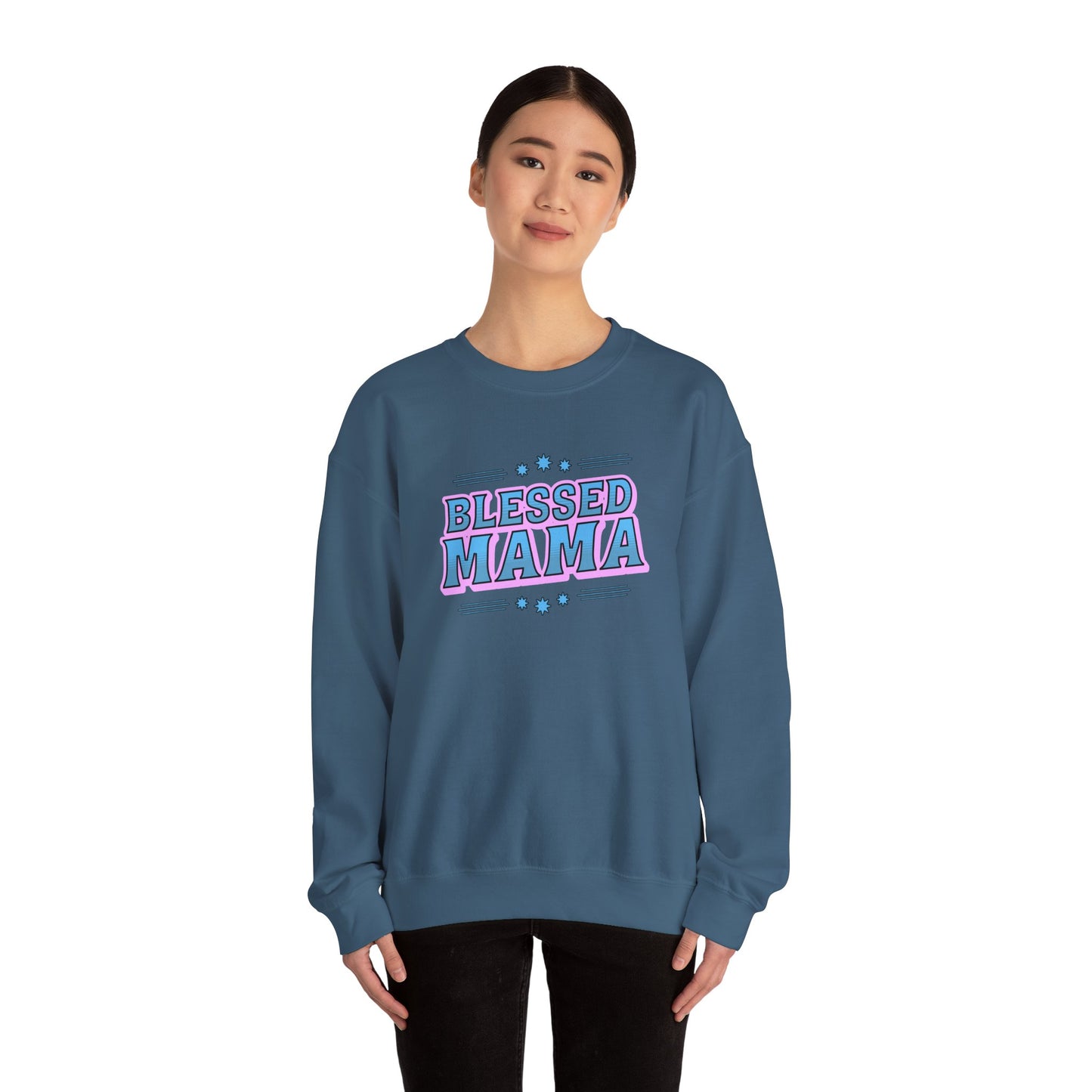 Blessed Mama Unisex Crewneck Sweatshirt - Cozy Gift for Moms