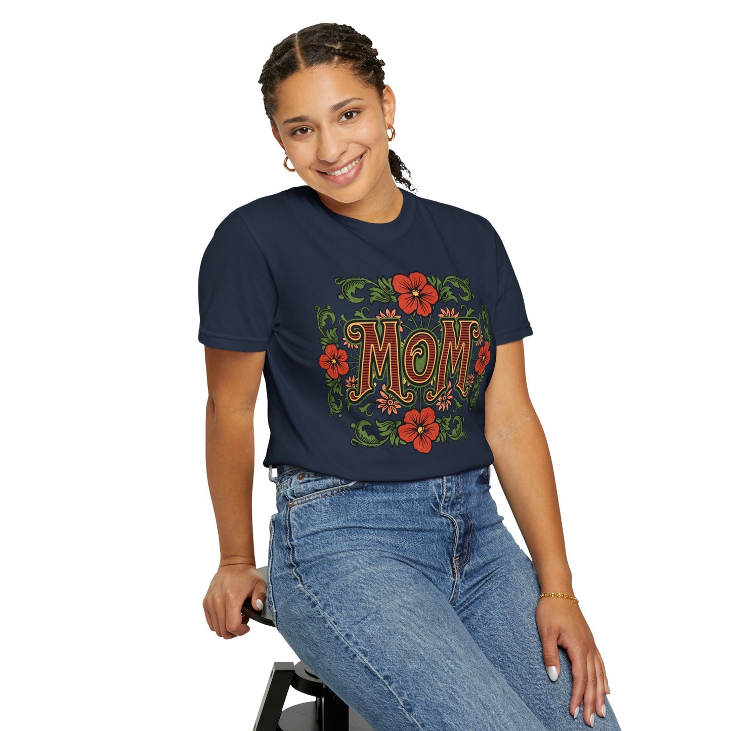 Mom Floral Graphic Unisex Comfort Colors T-Shirt - Perfect Gift for Mother's Day