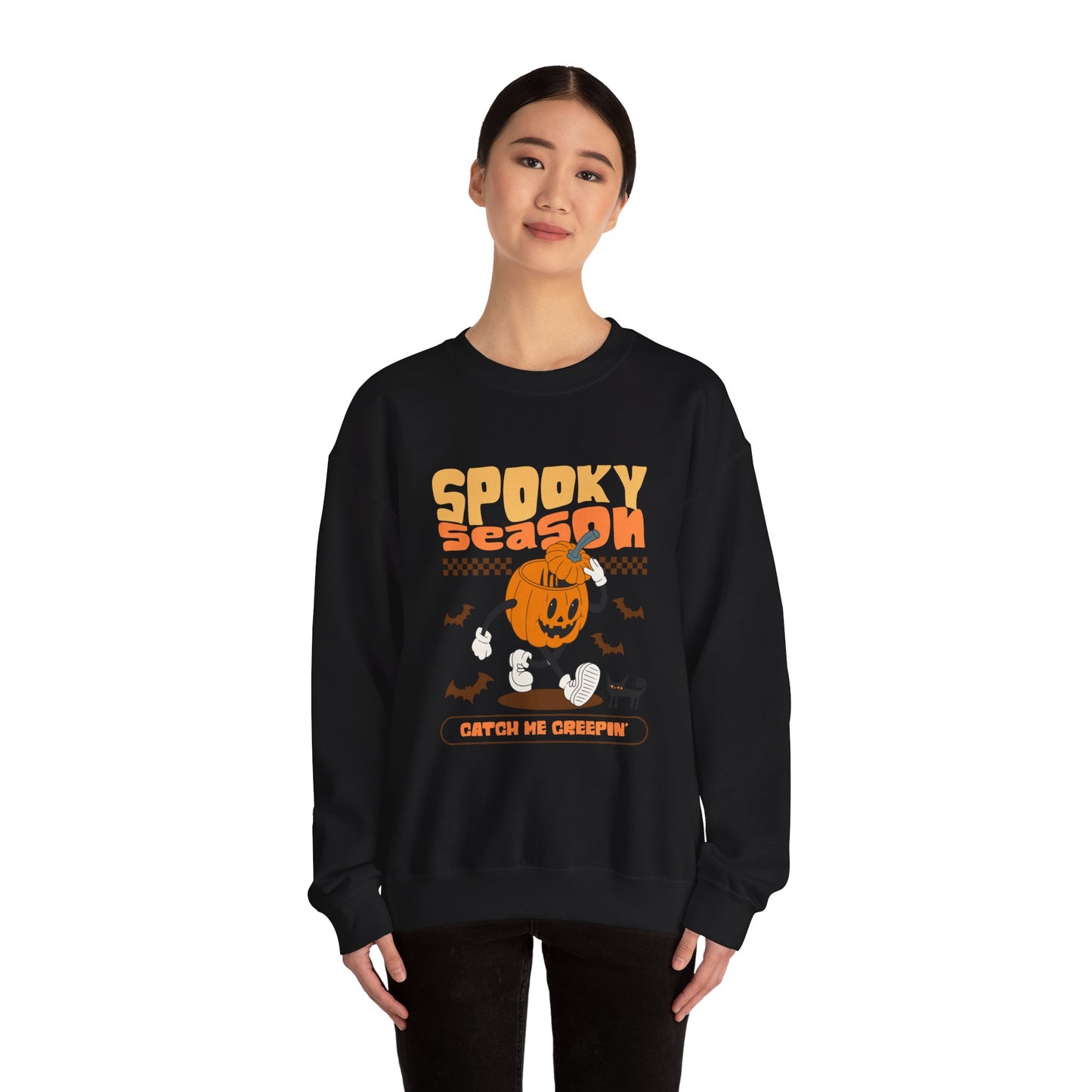 Cozy Spooky Season Sweatshirt, Halloween Crewneck, Pumpkin Sweater, Fall Fashion, Unisex Casual Wear