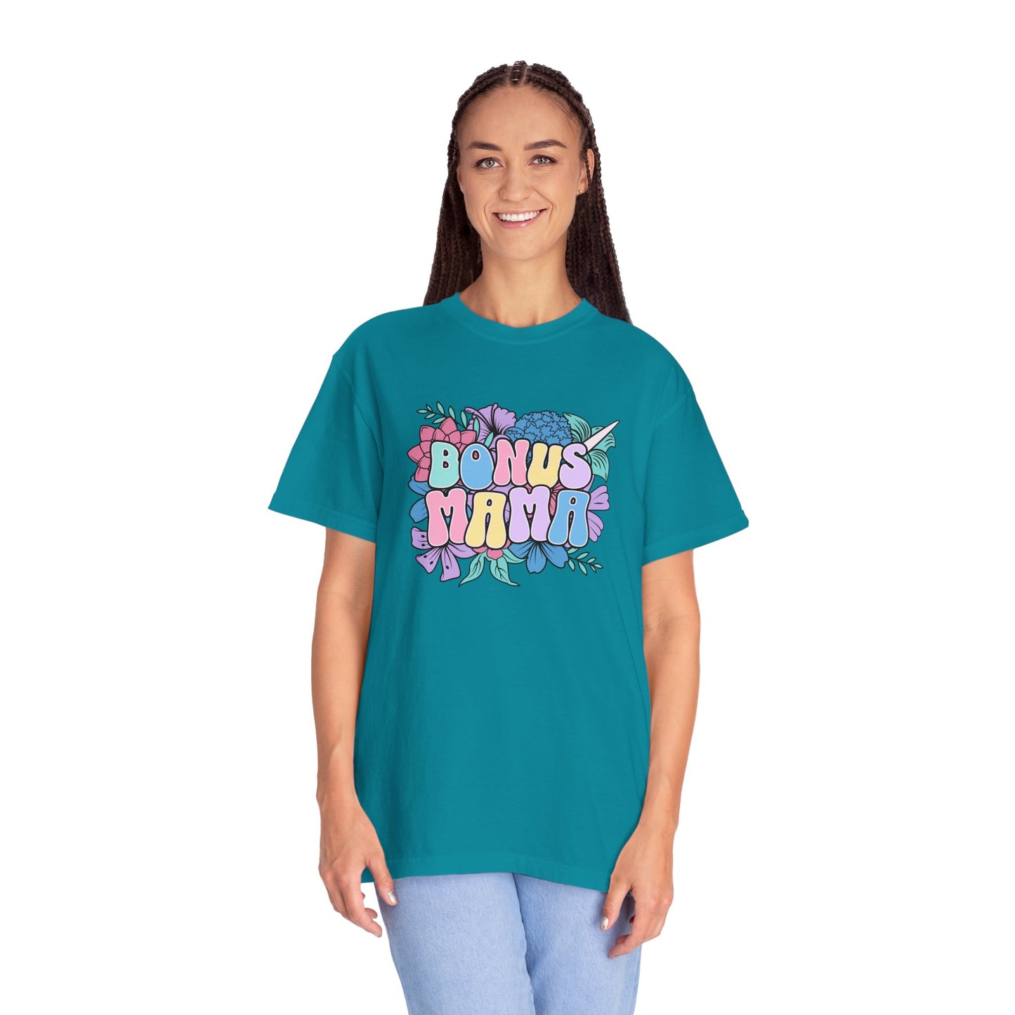 Bonus Mama Flower Graphic Unisex T-Shirt - Perfect Gift for Mother's Day