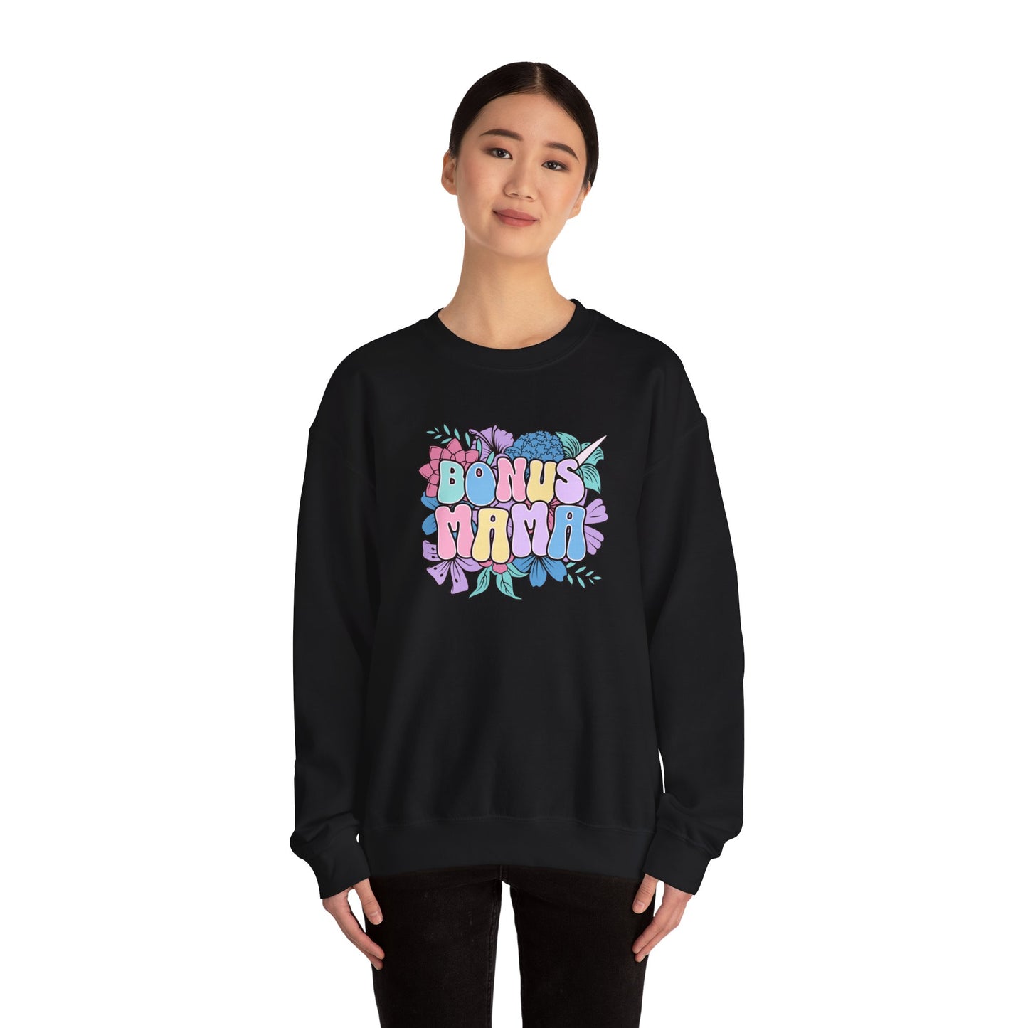 Bonus Mama Floral Sweatshirt | Unisex Heavy Blend™ Crewneck