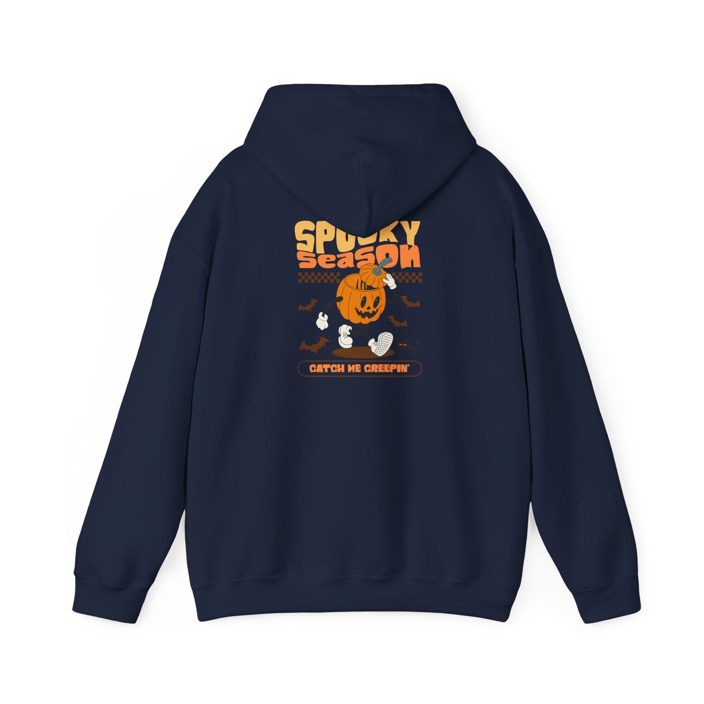 Spooky Season Unisex Hoodie, Halloween Sweatshirt, Cozy Fall Layer, Graphic Pullover, Perfect for Bonfires, Trick or Treat