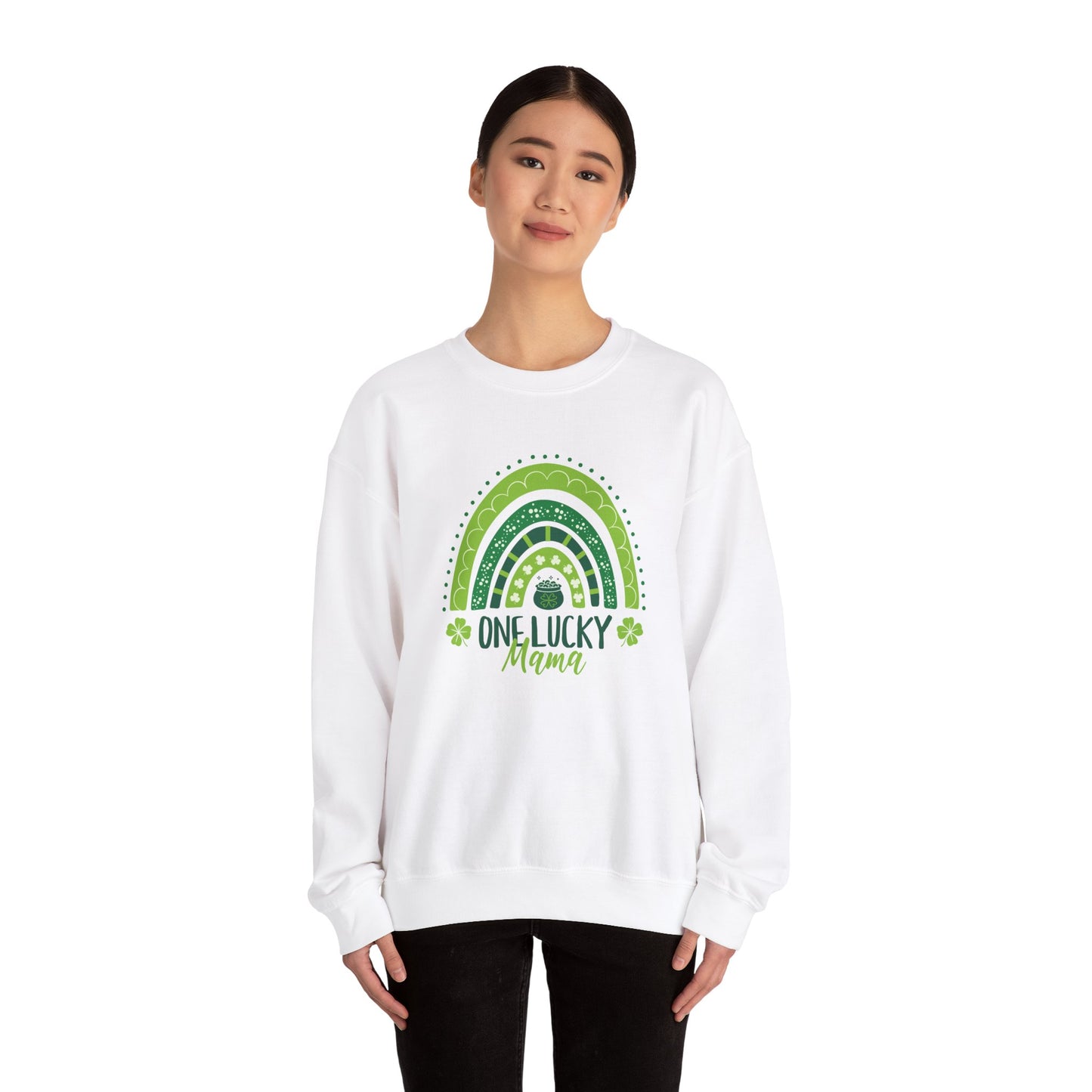 One Lucky Mama Crewneck Sweatshirt - St. Patrick's Day Design