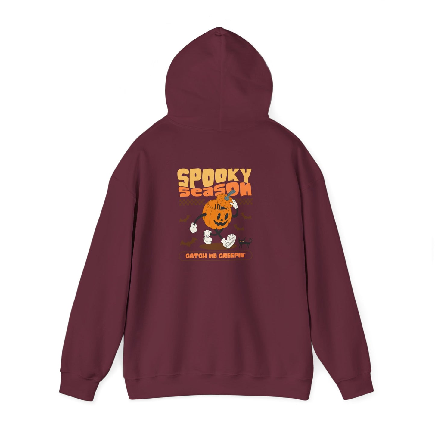 Spooky Season Unisex Hoodie, Halloween Sweatshirt, Cozy Fall Layer, Graphic Pullover, Perfect for Bonfires, Trick or Treat