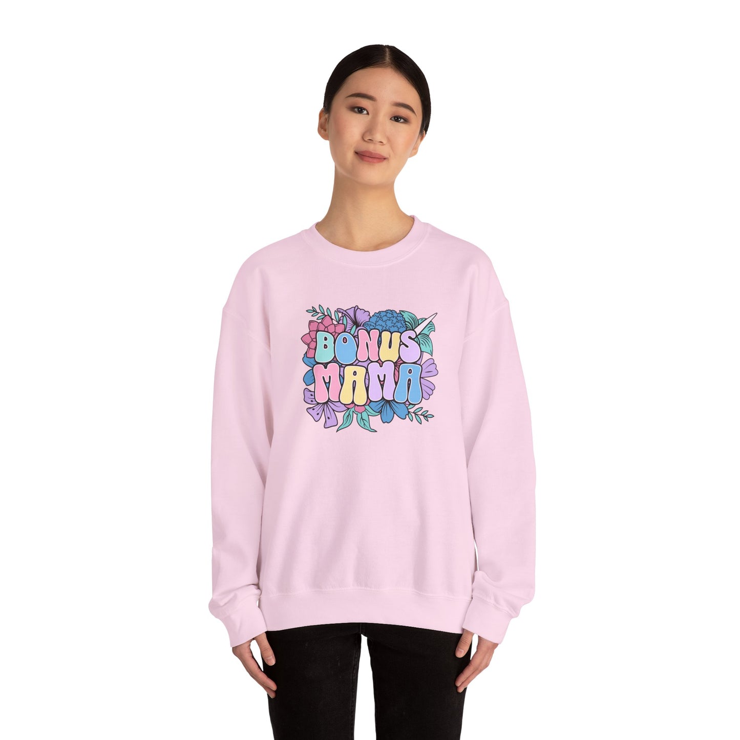 Bonus Mama Floral Sweatshirt | Unisex Heavy Blend™ Crewneck