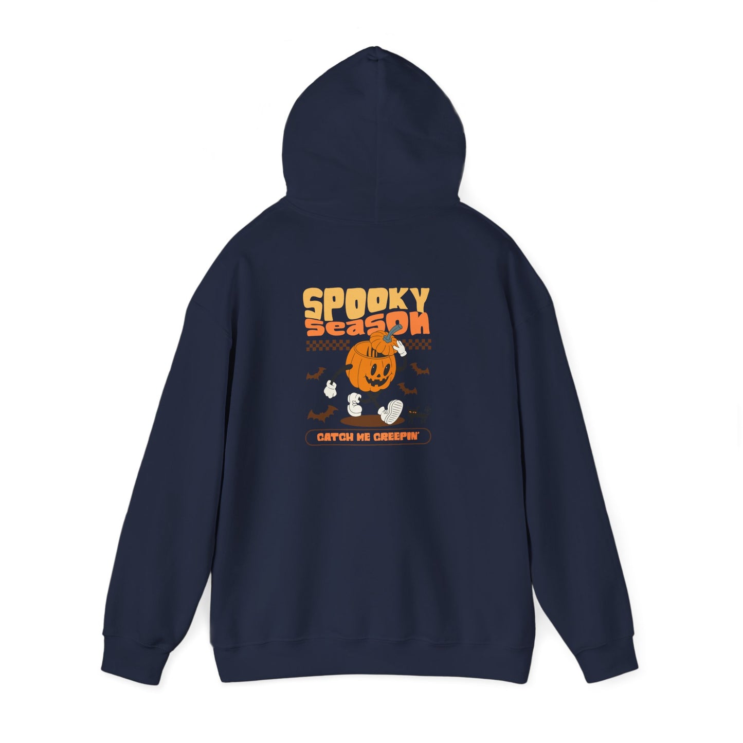 Spooky Season Unisex Hoodie, Halloween Sweatshirt, Cozy Fall Layer, Graphic Pullover, Perfect for Bonfires, Trick or Treat