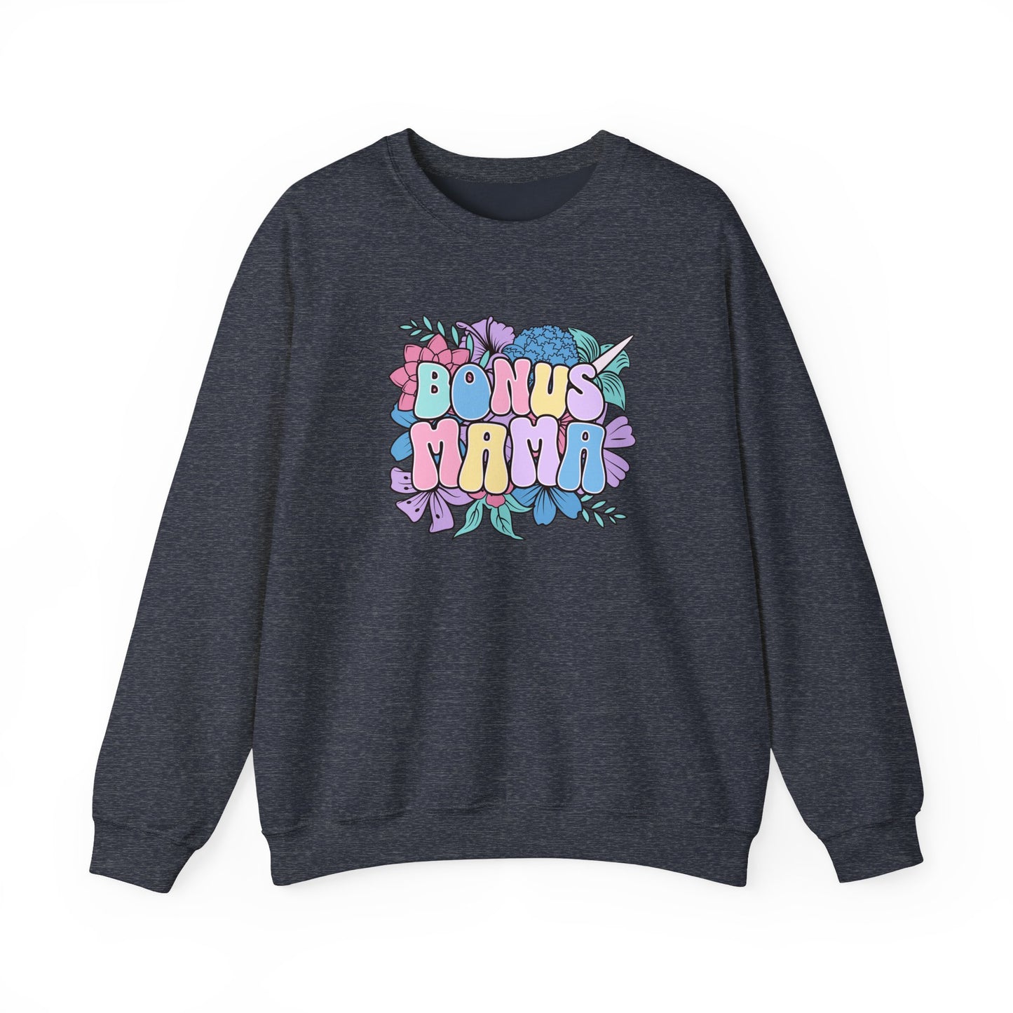 Bonus Mama Floral Sweatshirt | Unisex Heavy Blend™ Crewneck