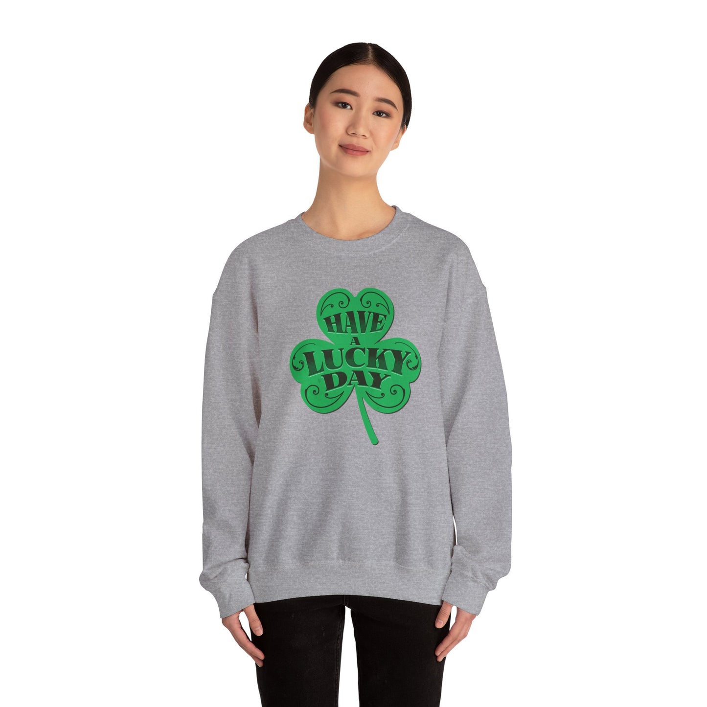 Lucky Day Shamrock Sweatshirt | Unisex Crewneck for St. Patrick's Day