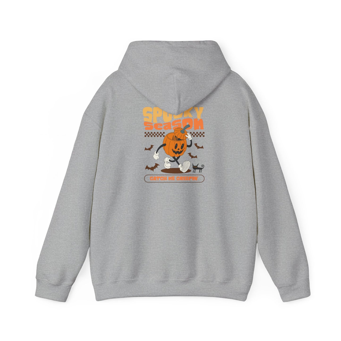 Spooky Season Unisex Hoodie, Halloween Sweatshirt, Cozy Fall Layer, Graphic Pullover, Perfect for Bonfires, Trick or Treat