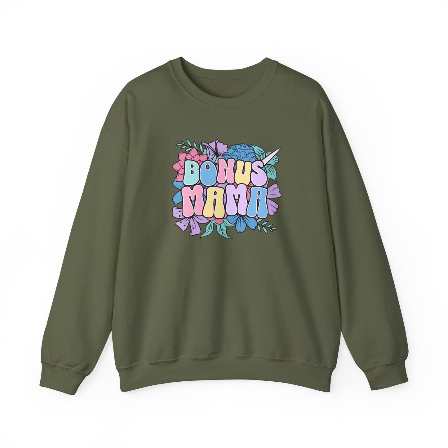 Bonus Mama Floral Sweatshirt | Unisex Heavy Blend™ Crewneck
