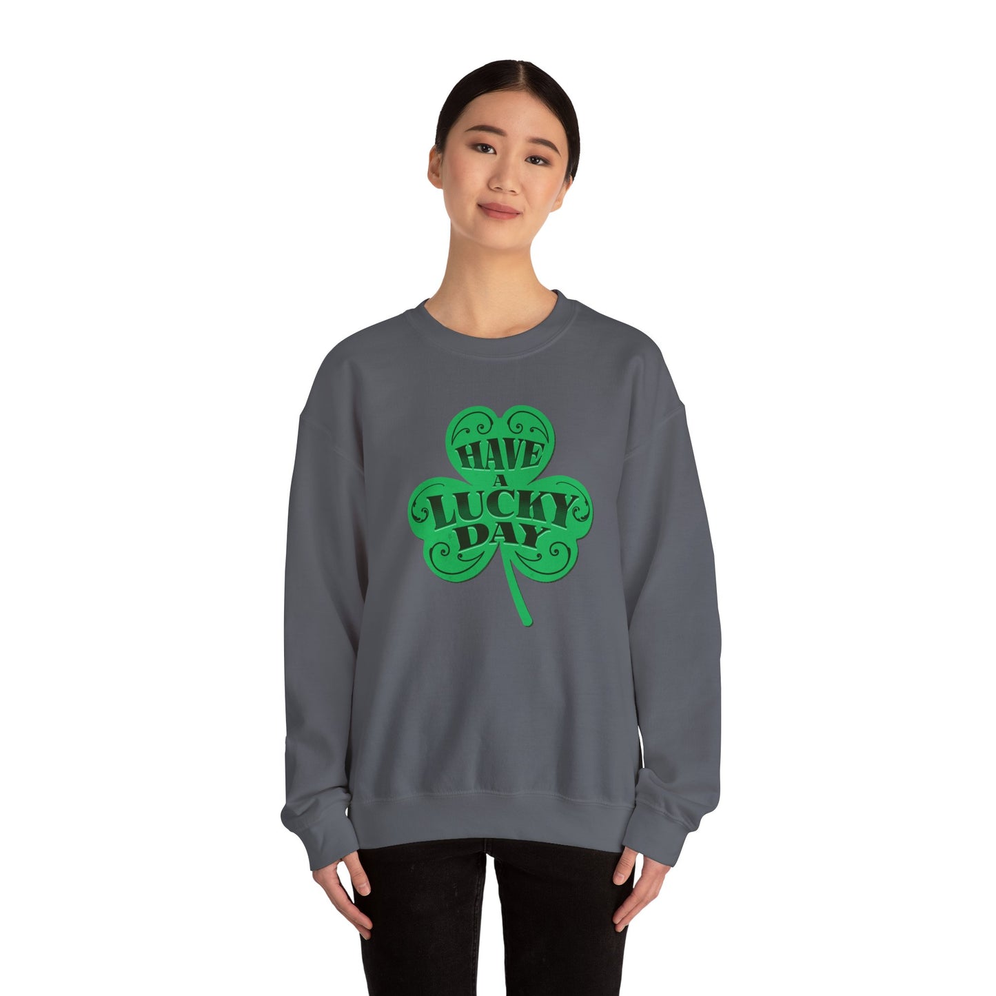 Lucky Day Shamrock Sweatshirt | Unisex Crewneck for St. Patrick's Day