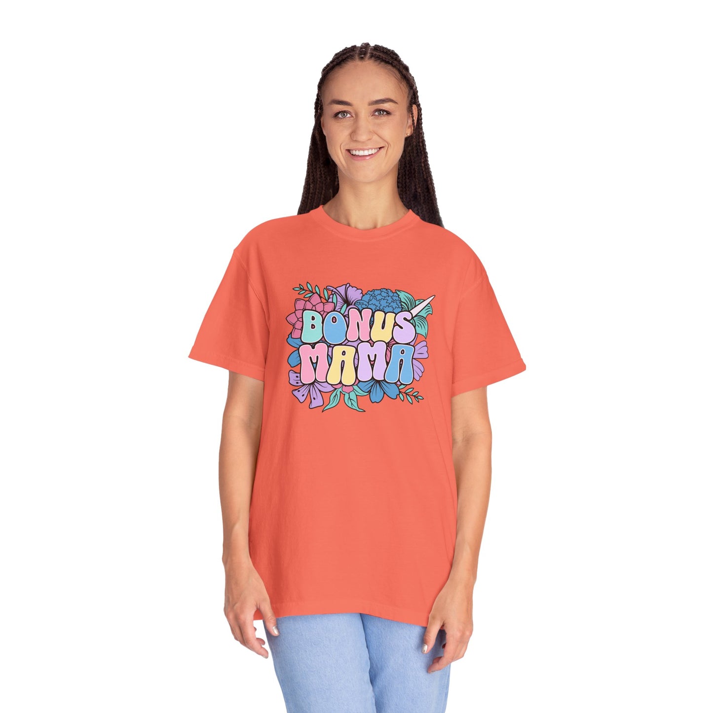Bonus Mama Flower Graphic Unisex T-Shirt - Perfect Gift for Mother's Day