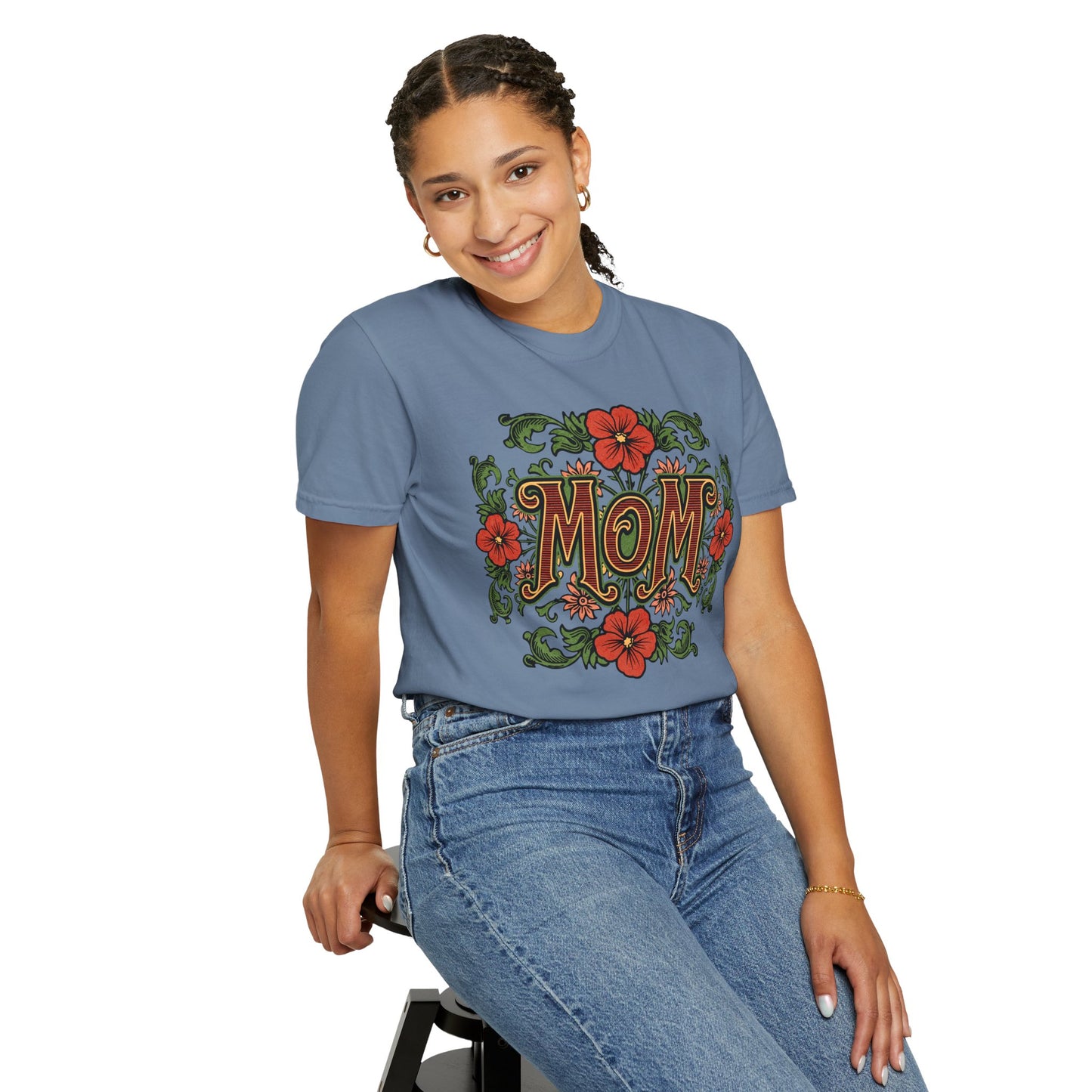 Mom Floral Graphic Unisex Comfort Colors T-Shirt - Perfect Gift for Mother's Day