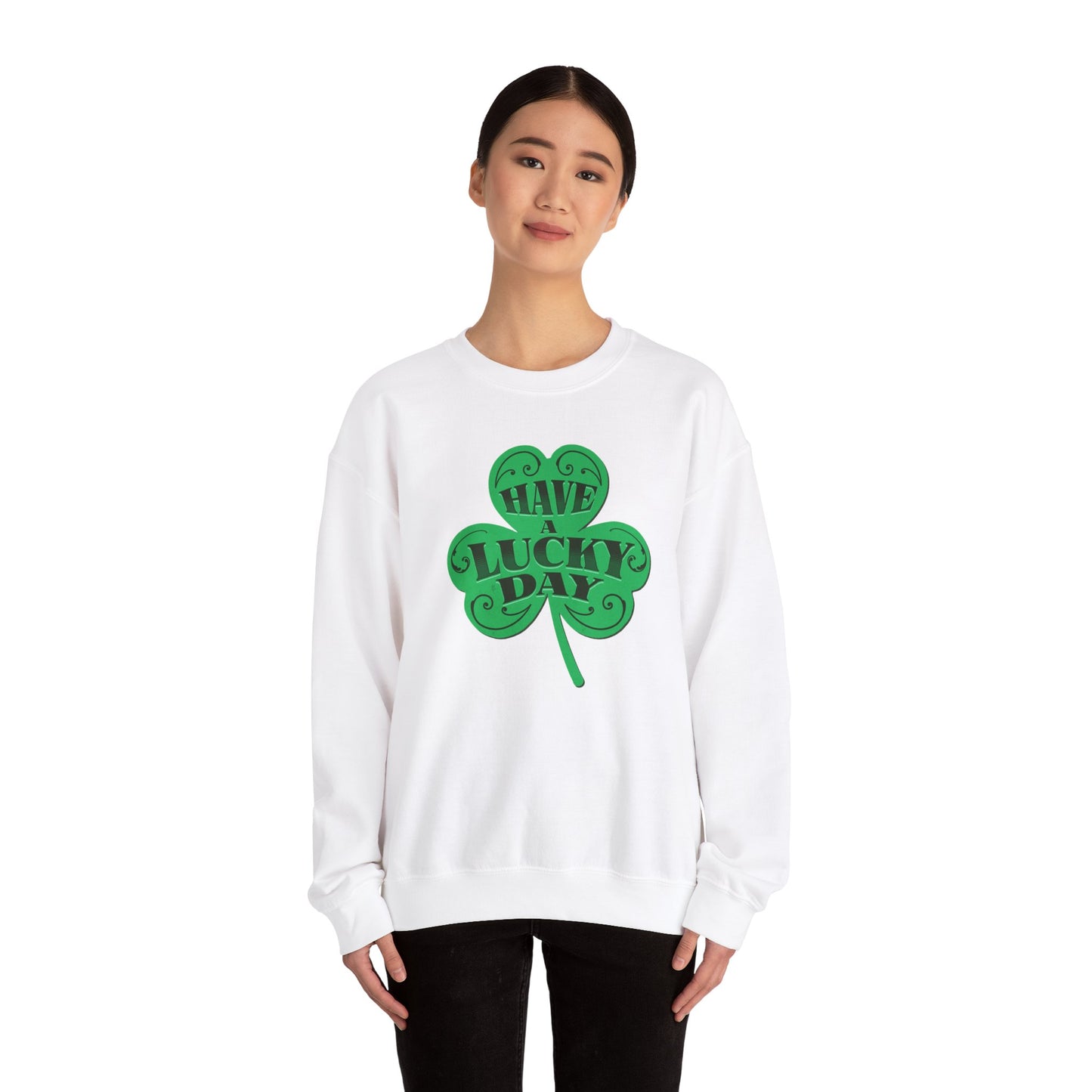 Lucky Day Shamrock Sweatshirt | Unisex Crewneck for St. Patrick's Day