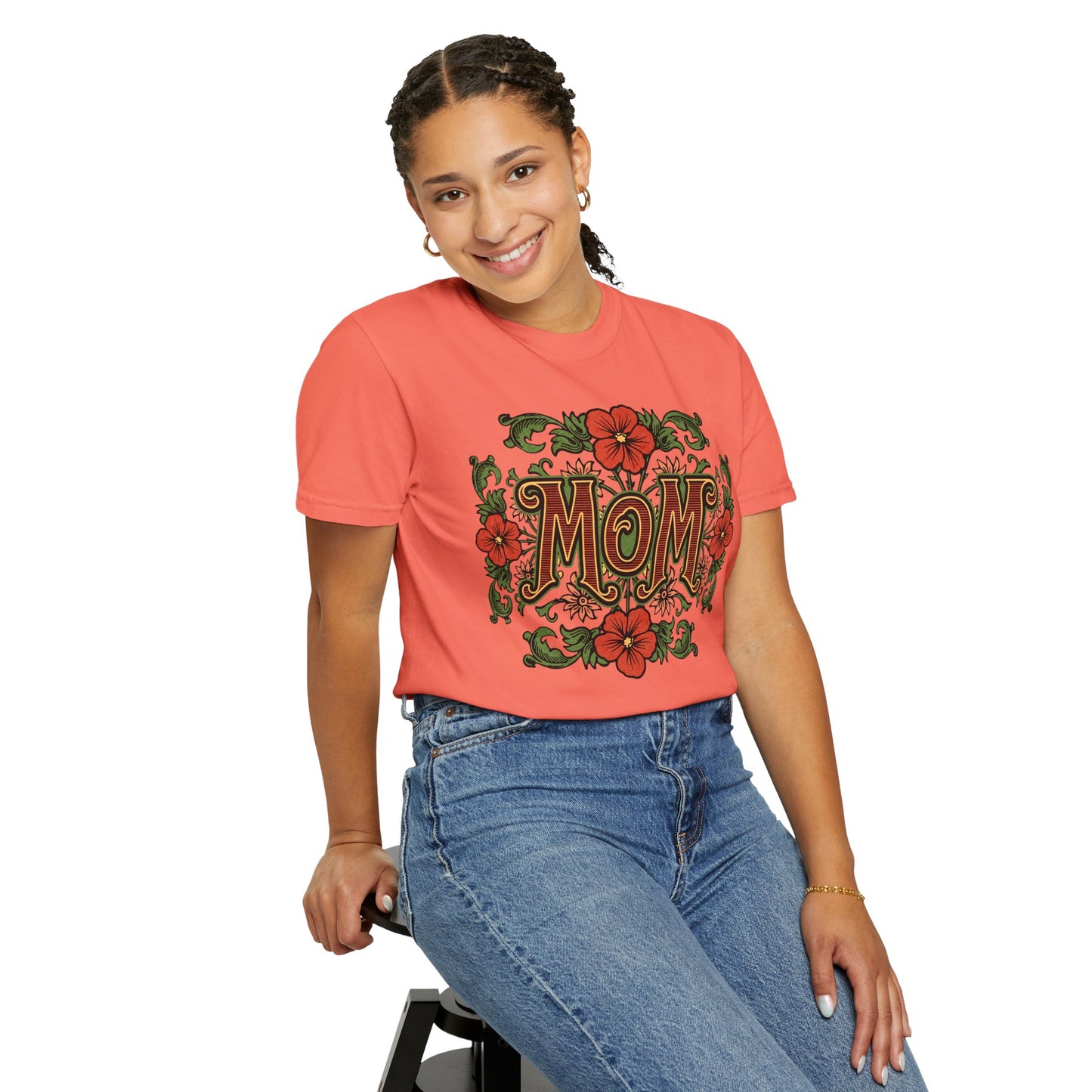 Mom Floral Graphic Unisex Comfort Colors T-Shirt - Perfect Gift for Mother's Day