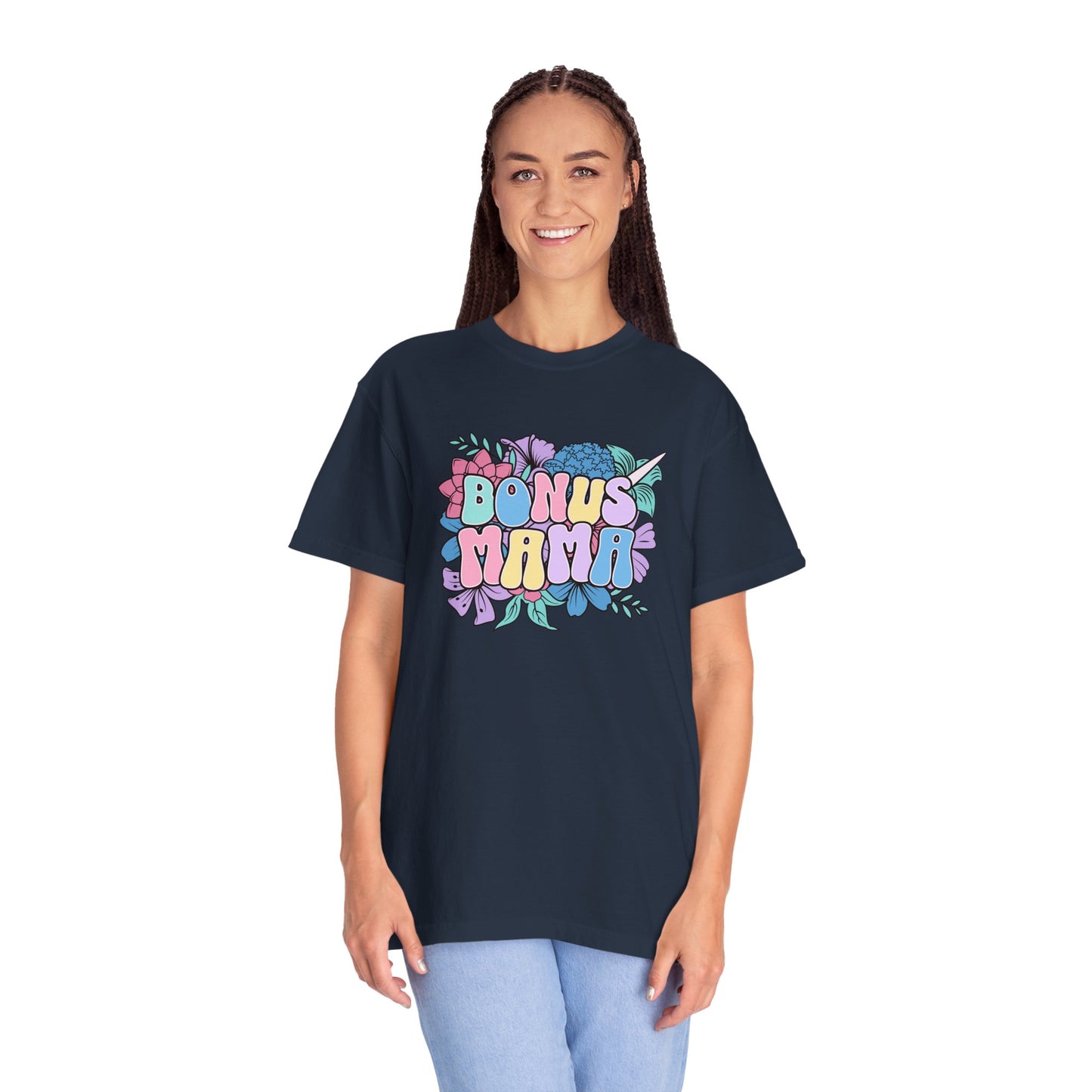 Bonus Mama Flower Graphic Unisex T-Shirt - Perfect Gift for Mother's Day