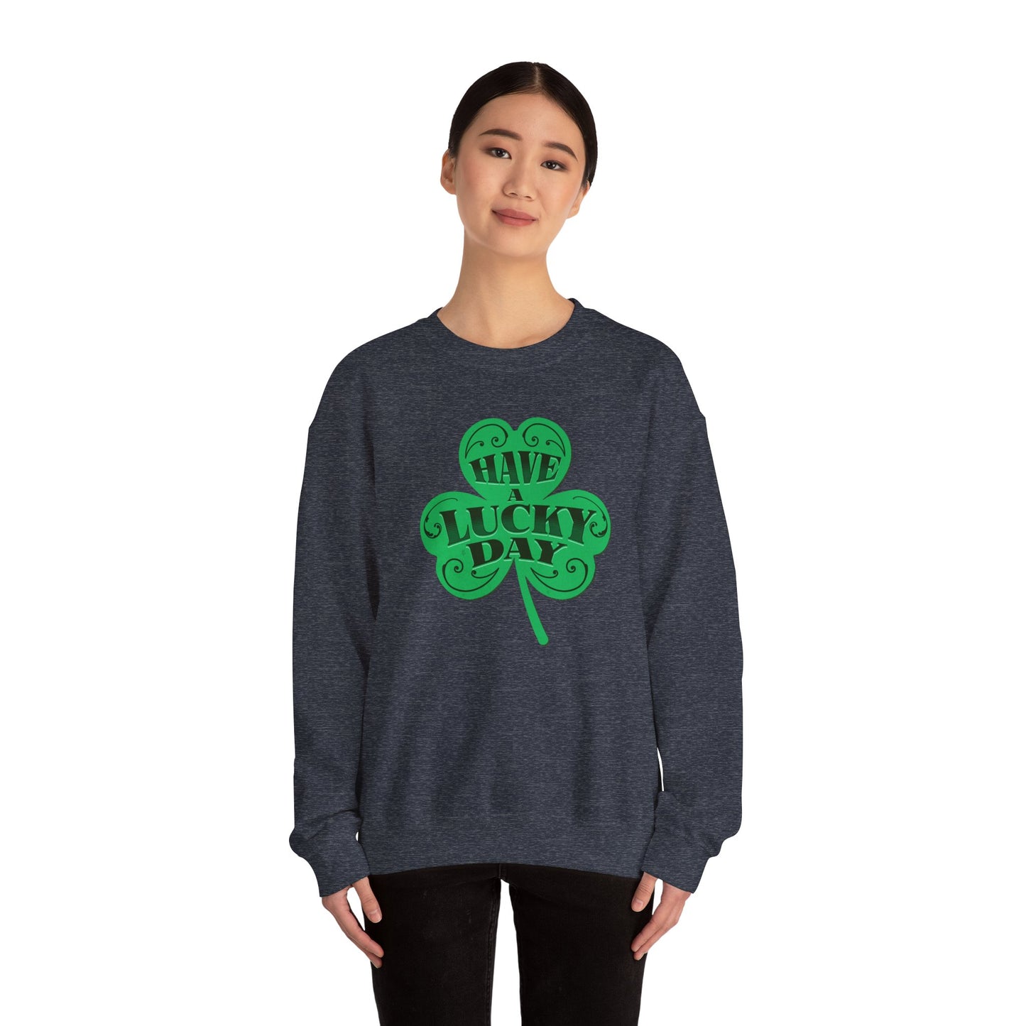 Lucky Day Shamrock Sweatshirt | Unisex Crewneck for St. Patrick's Day