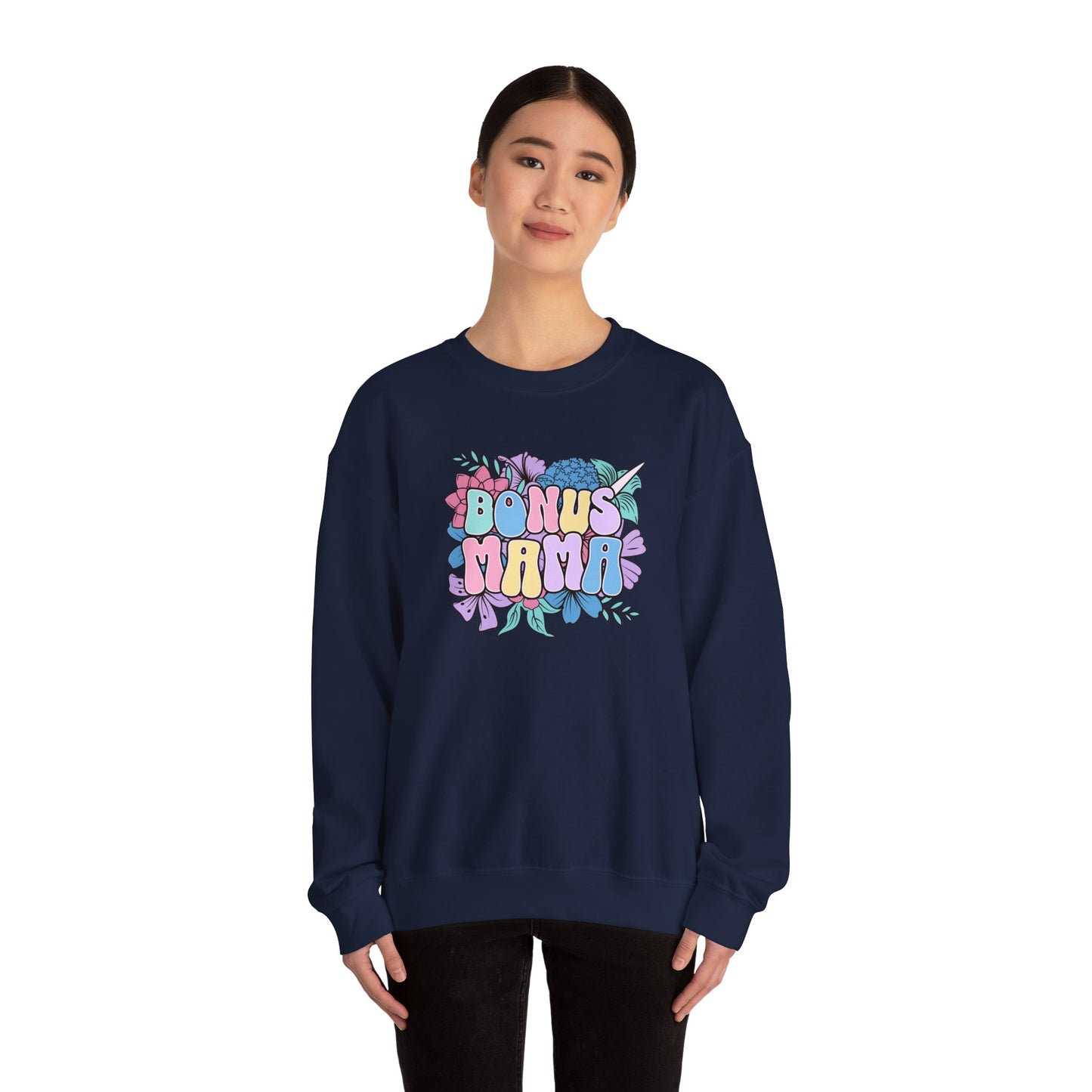 Bonus Mama Floral Sweatshirt | Unisex Heavy Blend™ Crewneck