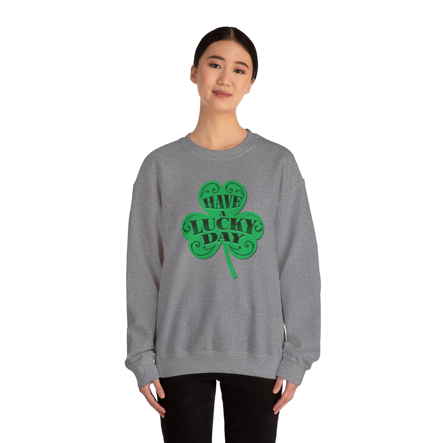 Lucky Day Shamrock Sweatshirt | Unisex Crewneck for St. Patrick's Day