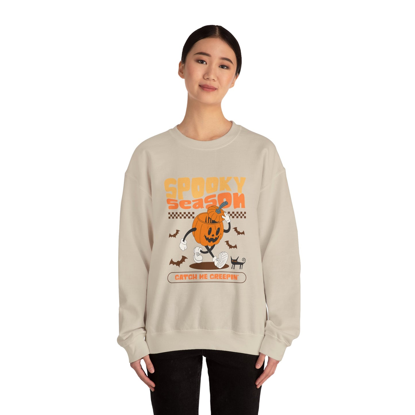 Cozy Spooky Season Sweatshirt, Halloween Crewneck, Pumpkin Sweater, Fall Fashion, Unisex Casual Wear