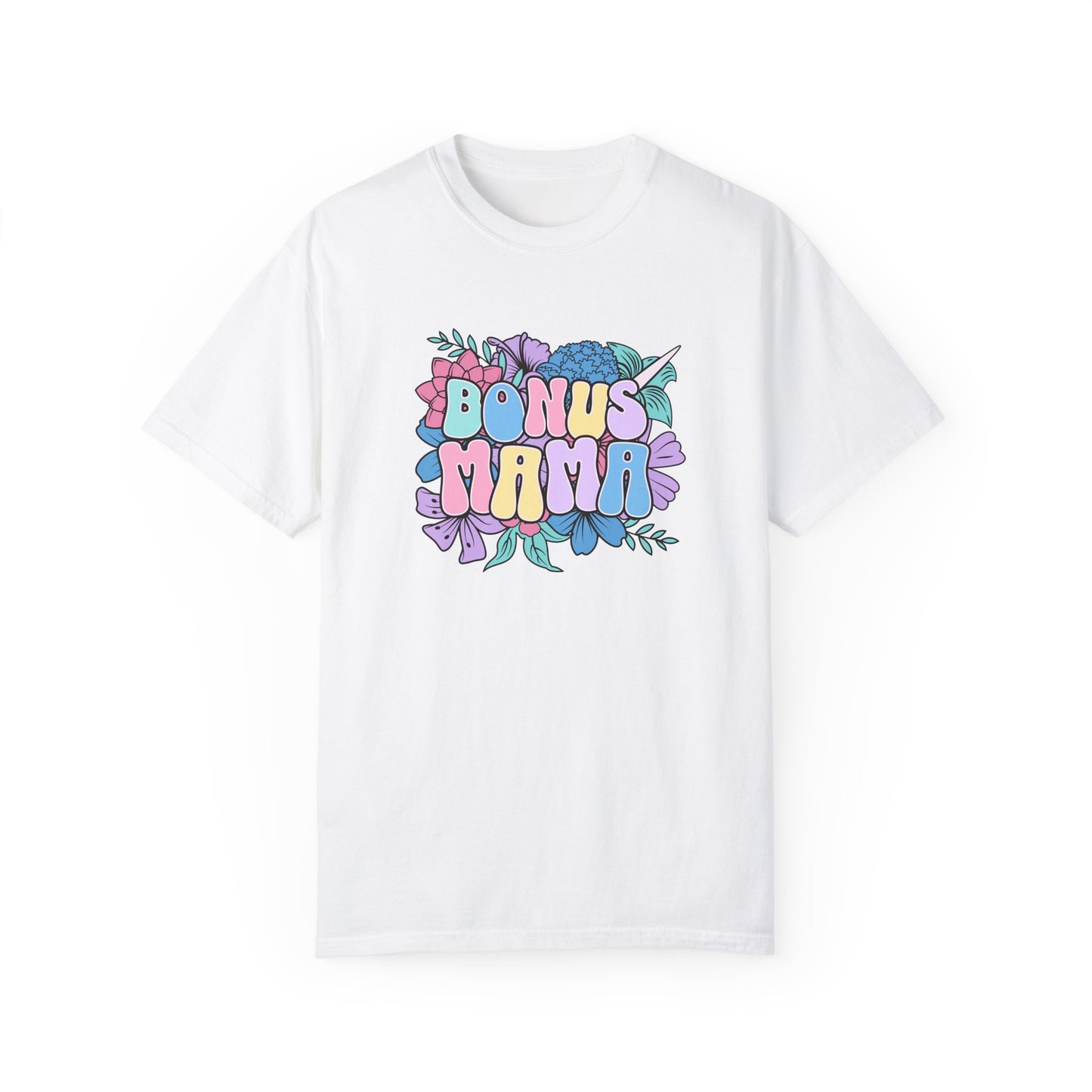 Bonus Mama Flower Graphic Unisex T-Shirt - Perfect Gift for Mother's Day