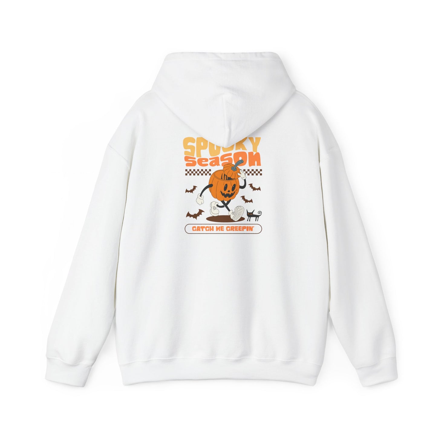 Spooky Season Unisex Hoodie, Halloween Sweatshirt, Cozy Fall Layer, Graphic Pullover, Perfect for Bonfires, Trick or Treat