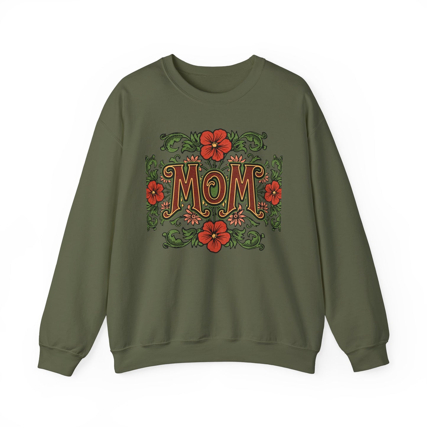 Floral Mom Crewneck Sweatshirt – Cozy Gift for Moms