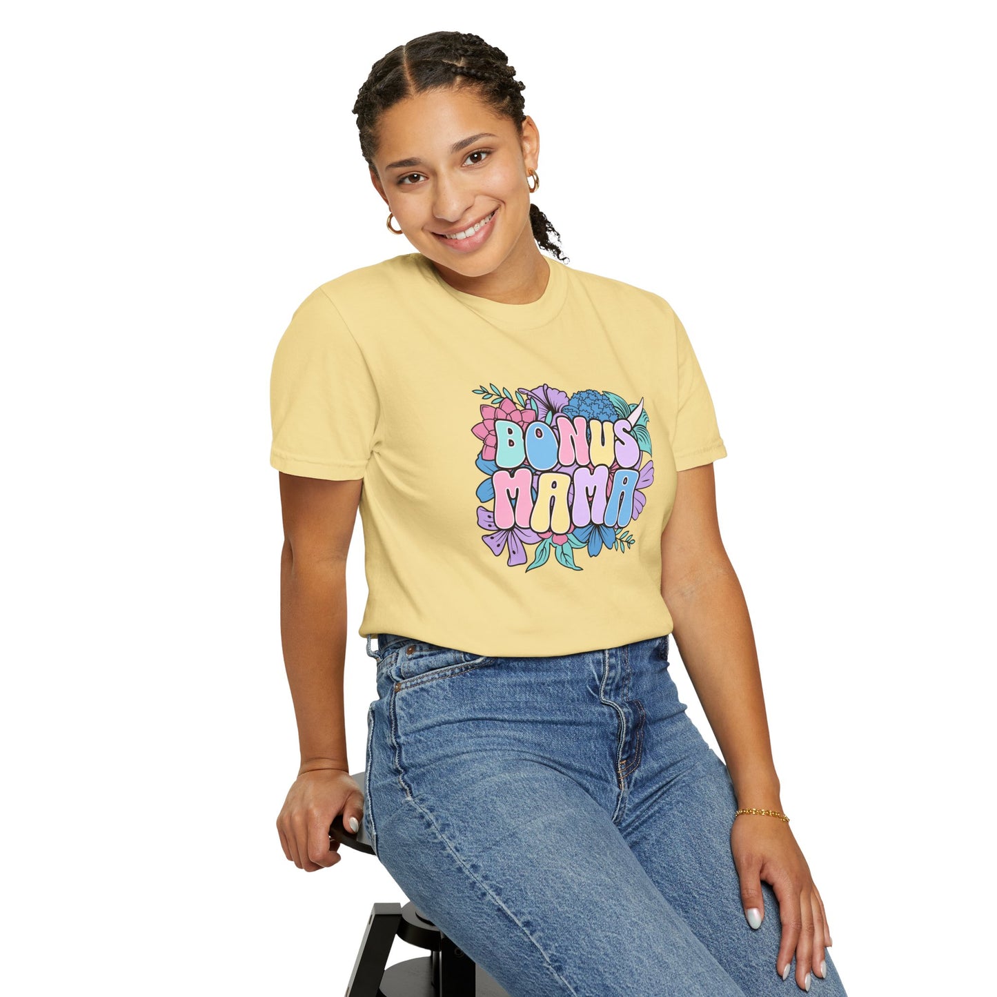 Bonus Mama Flower Graphic Unisex T-Shirt - Perfect Gift for Mother's Day