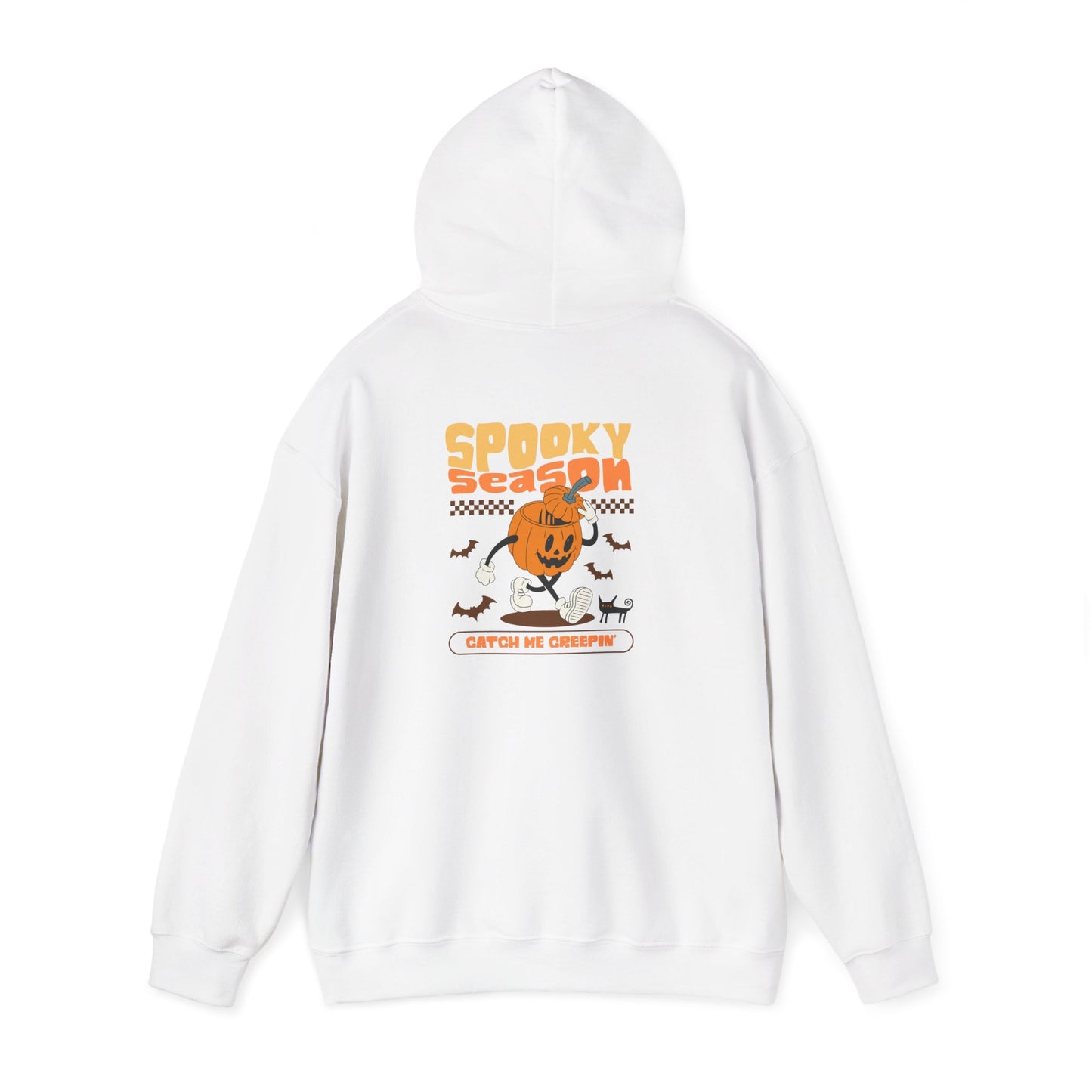 Spooky Season Unisex Hoodie, Halloween Sweatshirt, Cozy Fall Layer, Graphic Pullover, Perfect for Bonfires, Trick or Treat